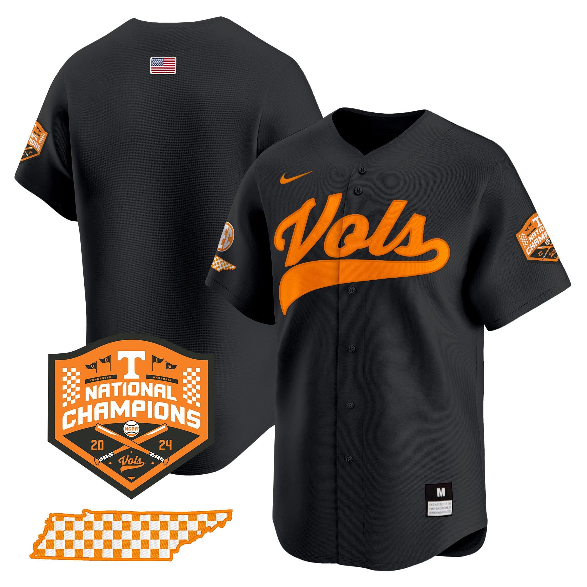 Men's Tennessee Volunteers 2024 Champions Vapor Premier Limited Jersey - All Stitched
