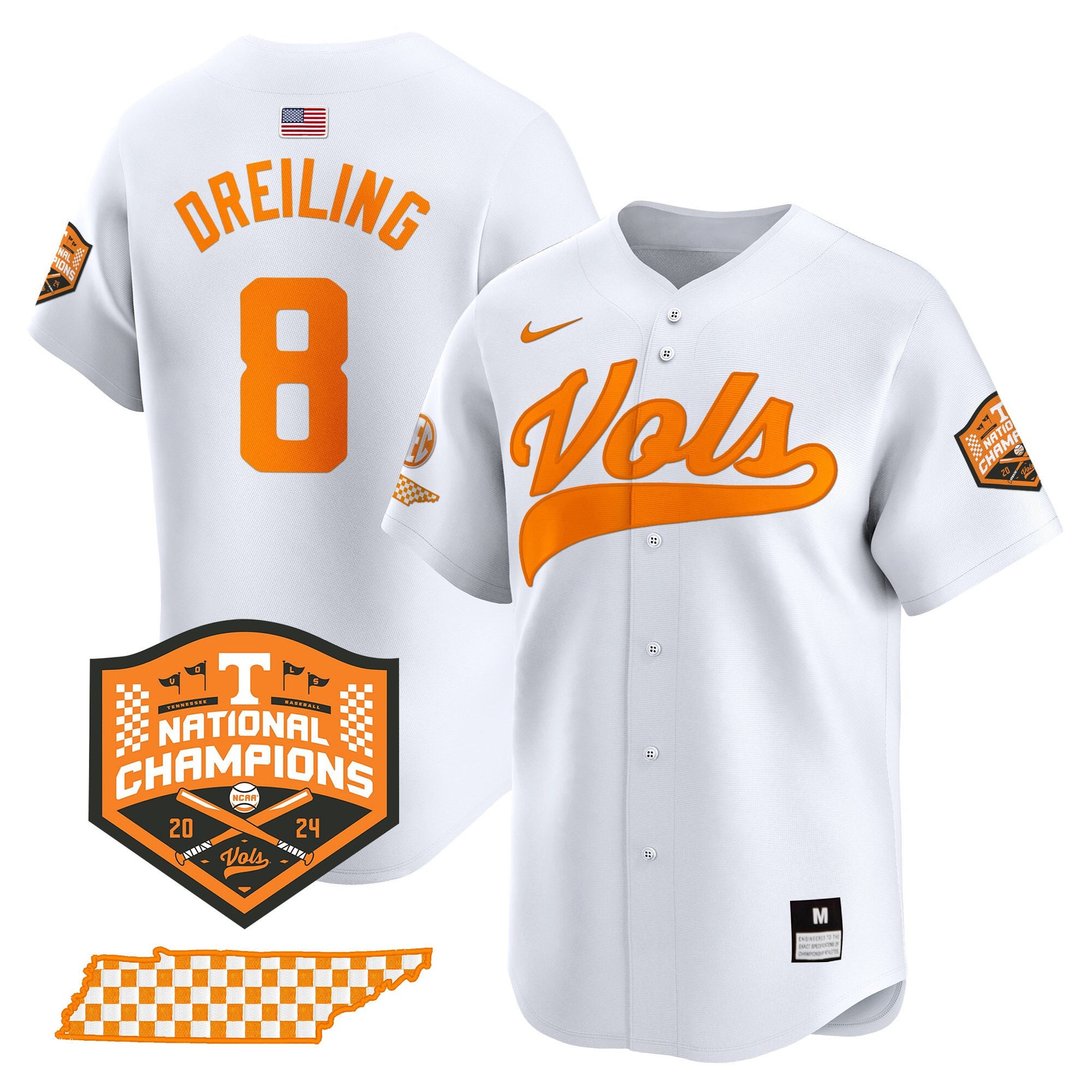 Men's Tennessee Volunteers 2024 Champions Vapor Premier Limited Jersey - All Stitched