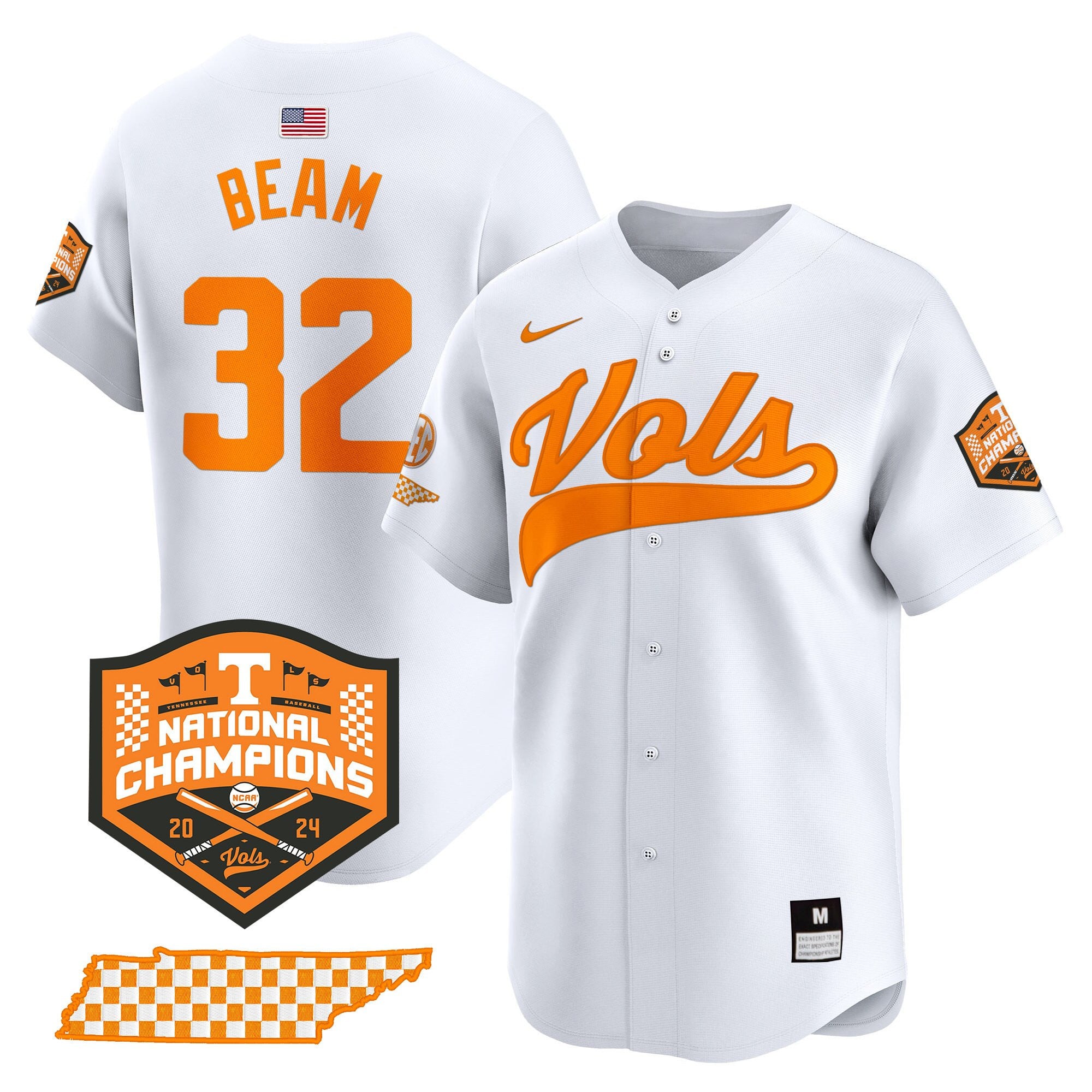 Men's Tennessee Volunteers 2024 Champions Vapor Premier Limited Jersey - All Stitched