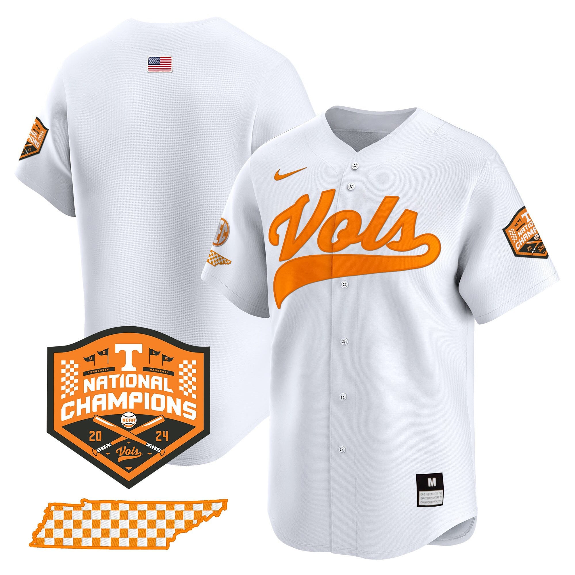 Men's Tennessee Volunteers 2024 Champions Vapor Premier Limited Jersey - All Stitched