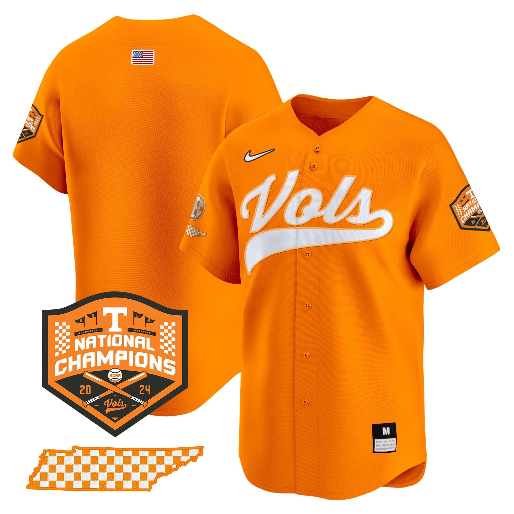 Men's Tennessee Volunteers 2024 Champions Vapor Premier Limited Jersey - All Stitched