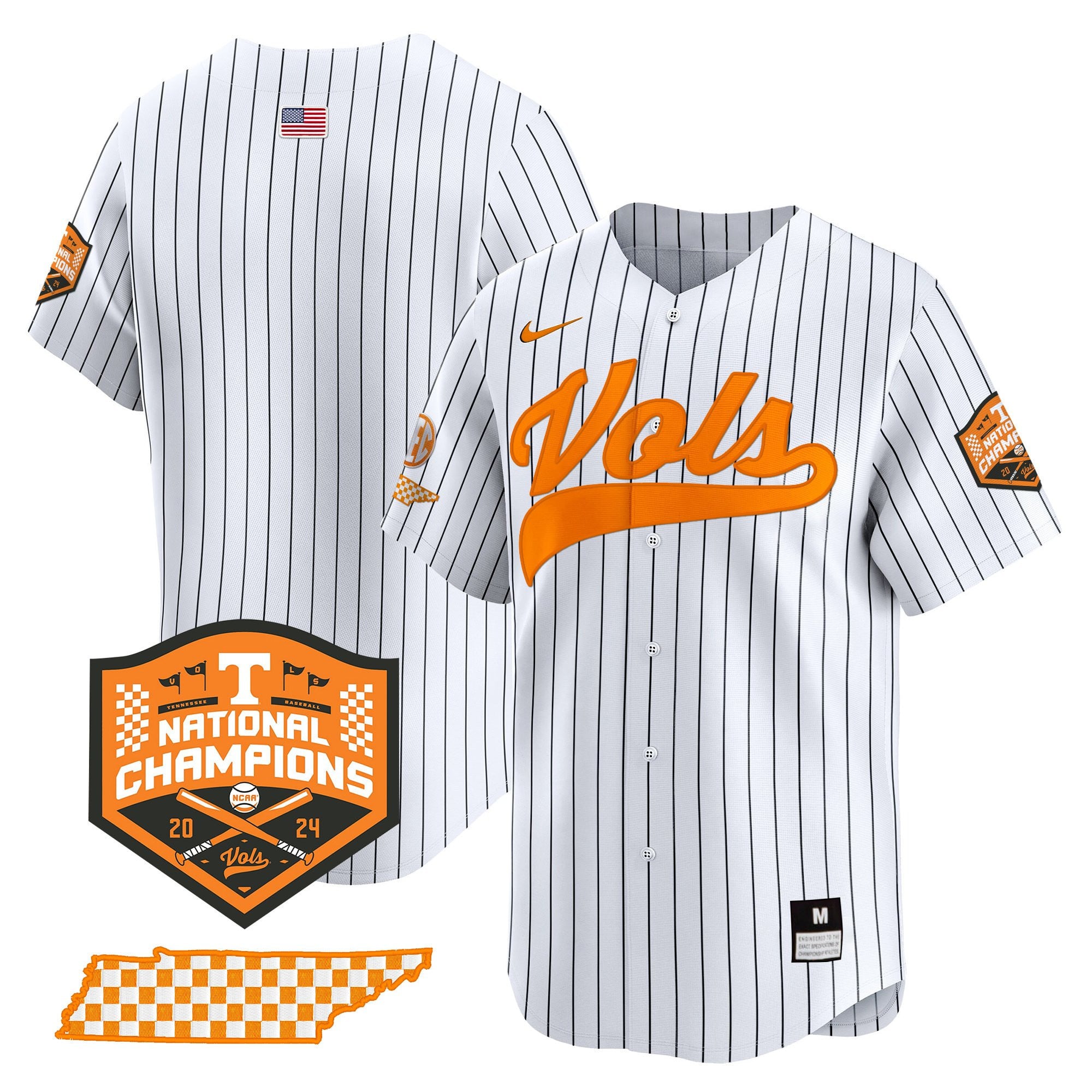 Men's Tennessee Volunteers 2024 Champions Vapor Premier Limited Jersey - All Stitched