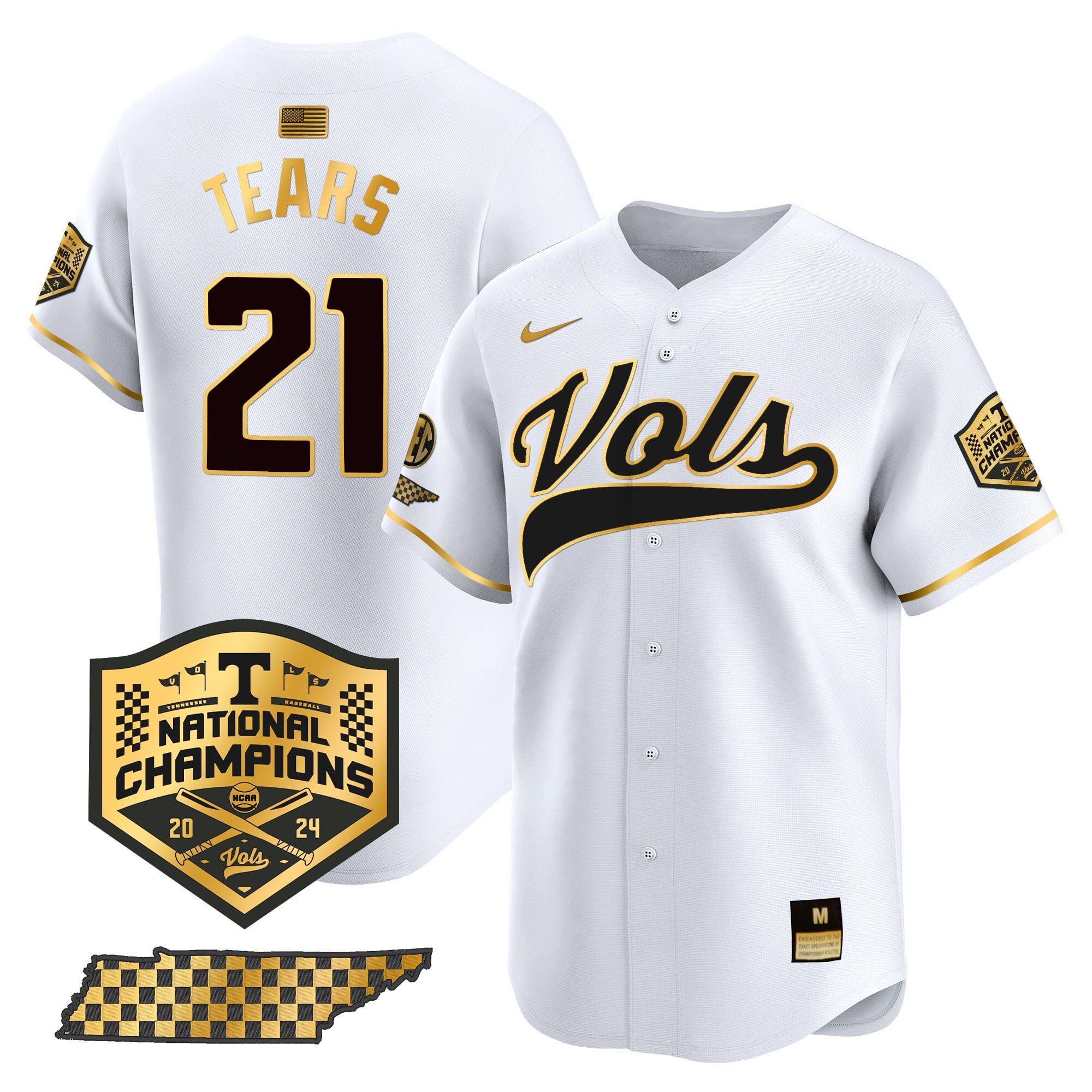 Men's Tennessee Volunteers 2024 Champions Vapor Premier Limited Jersey - All Stitched
