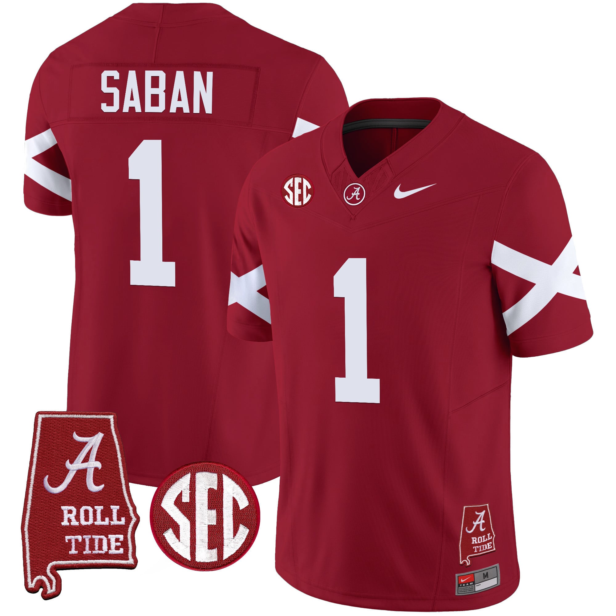Men's Alabama Crimson Tide Vapor Limited Jersey V6 - Alabama Map - All Stitched