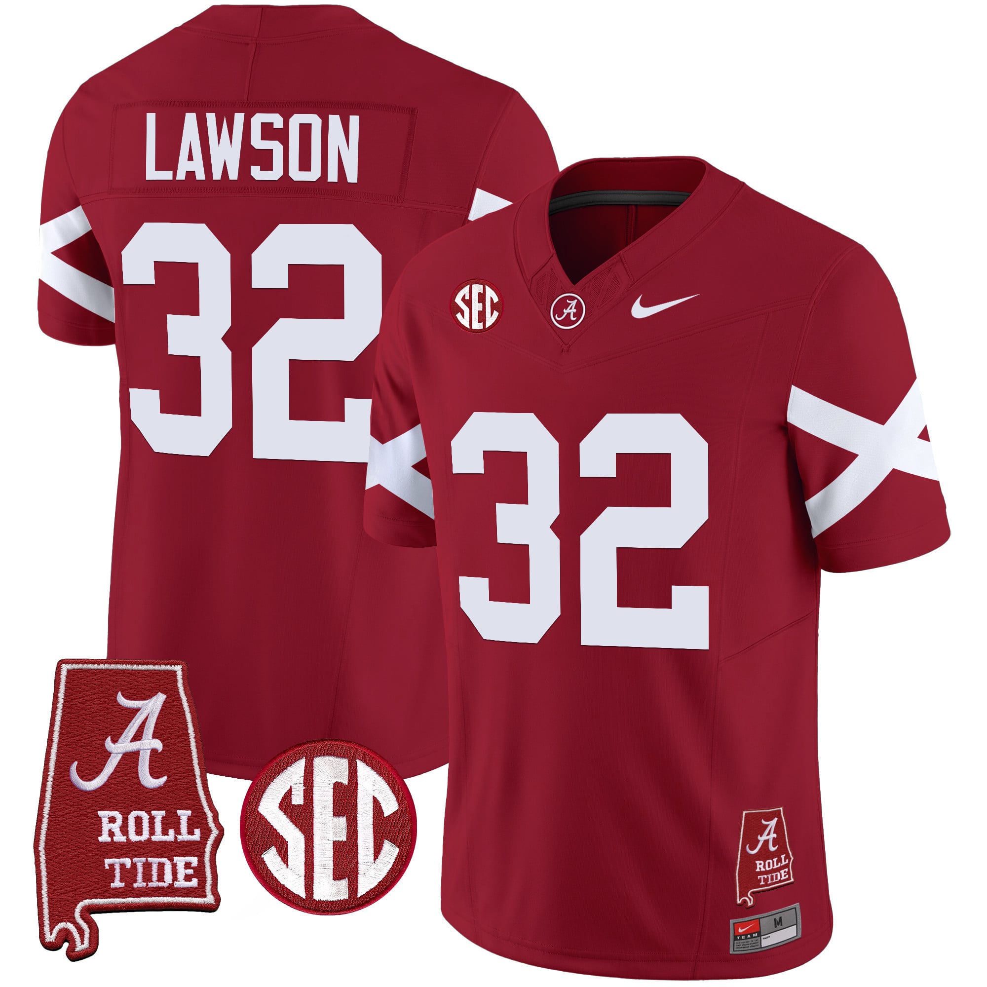 Men's Alabama Crimson Tide Vapor Limited Jersey V6 - Alabama Map - All Stitched