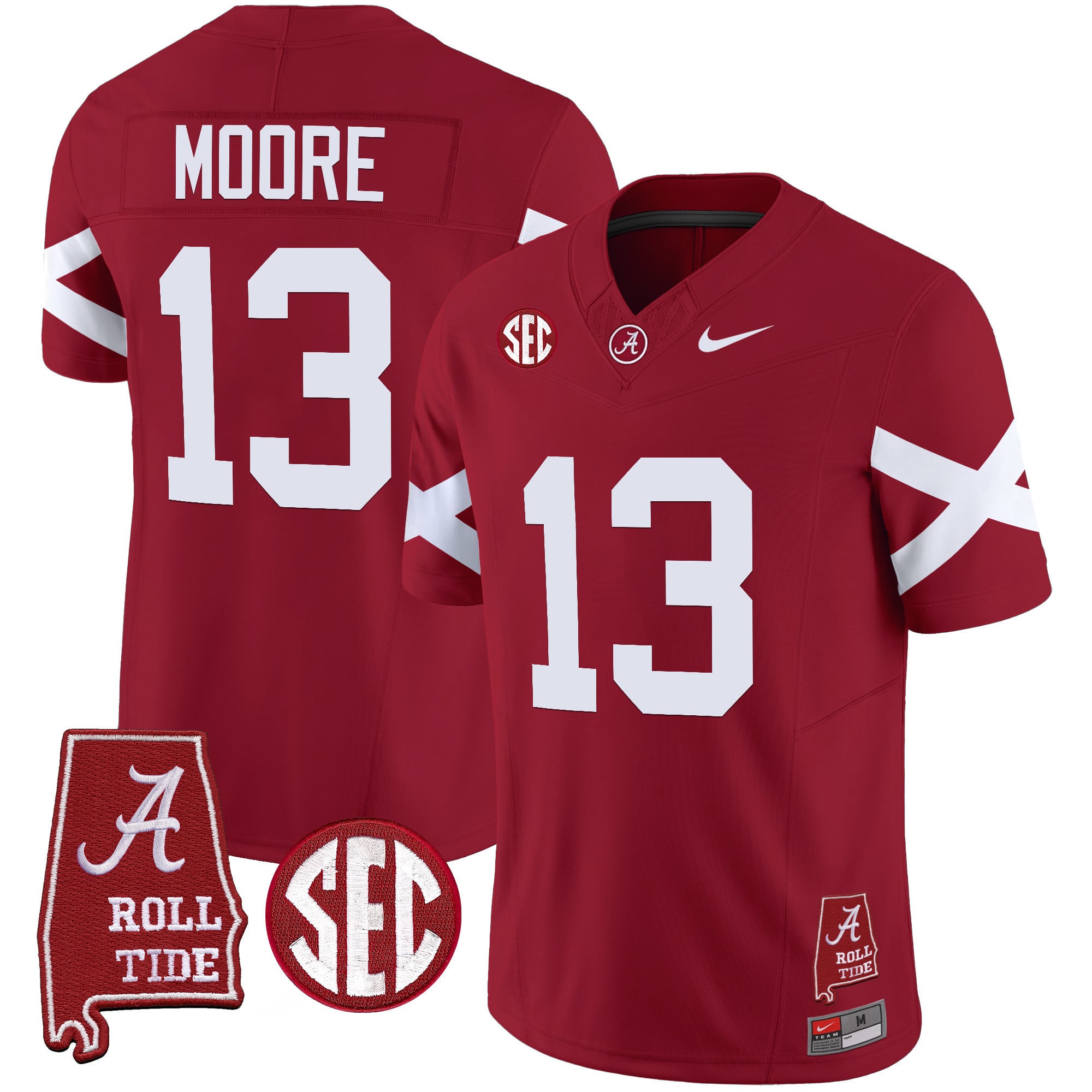 Men's Alabama Crimson Tide Vapor Limited Jersey V6 - Alabama Map - All Stitched