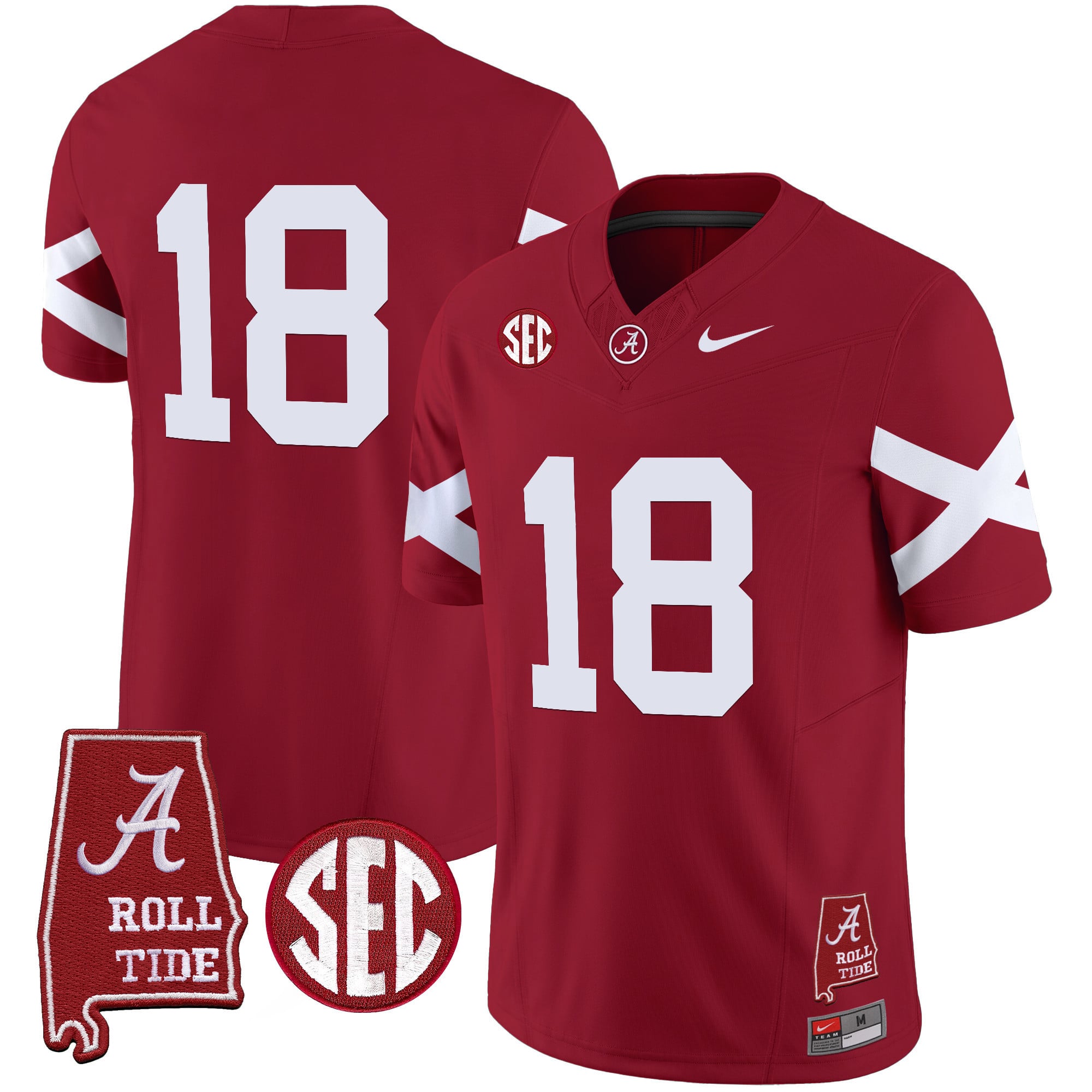 Men's Alabama Crimson Tide Vapor Limited Jersey V6 - Alabama Map - All Stitched