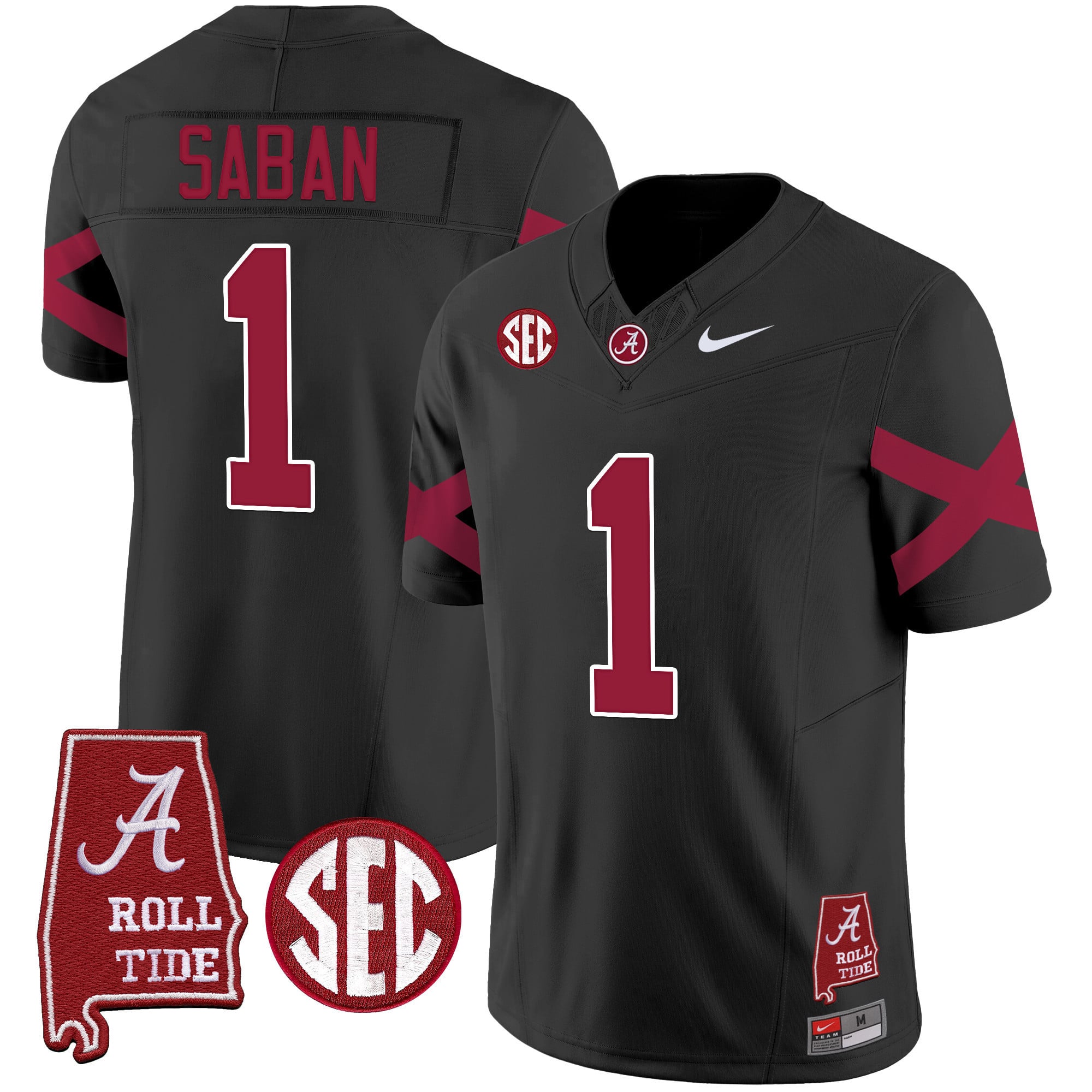 Men's Alabama Crimson Tide Vapor Limited Jersey V6 - Alabama Map - All Stitched