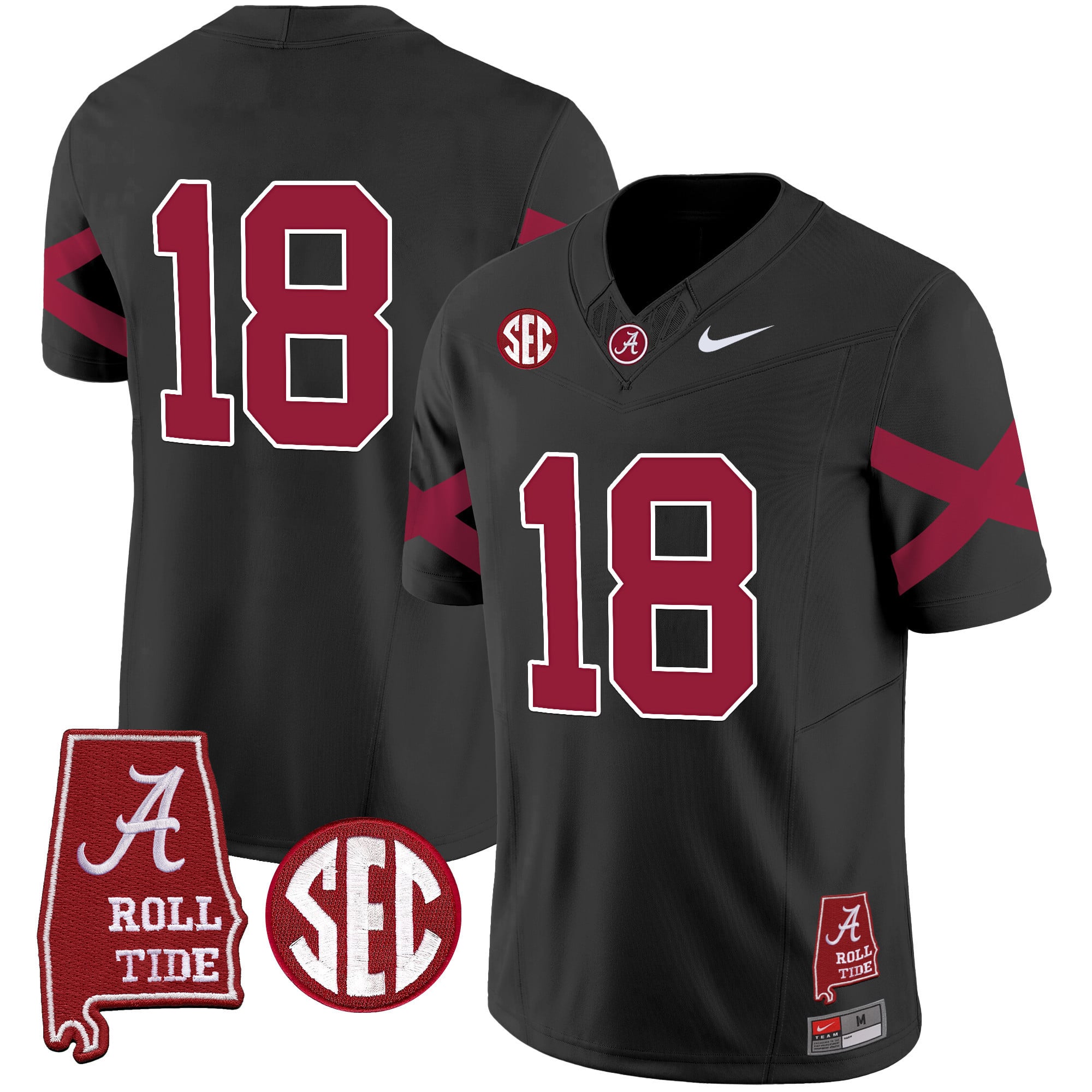 Men's Alabama Crimson Tide Vapor Limited Jersey V6 - Alabama Map - All Stitched