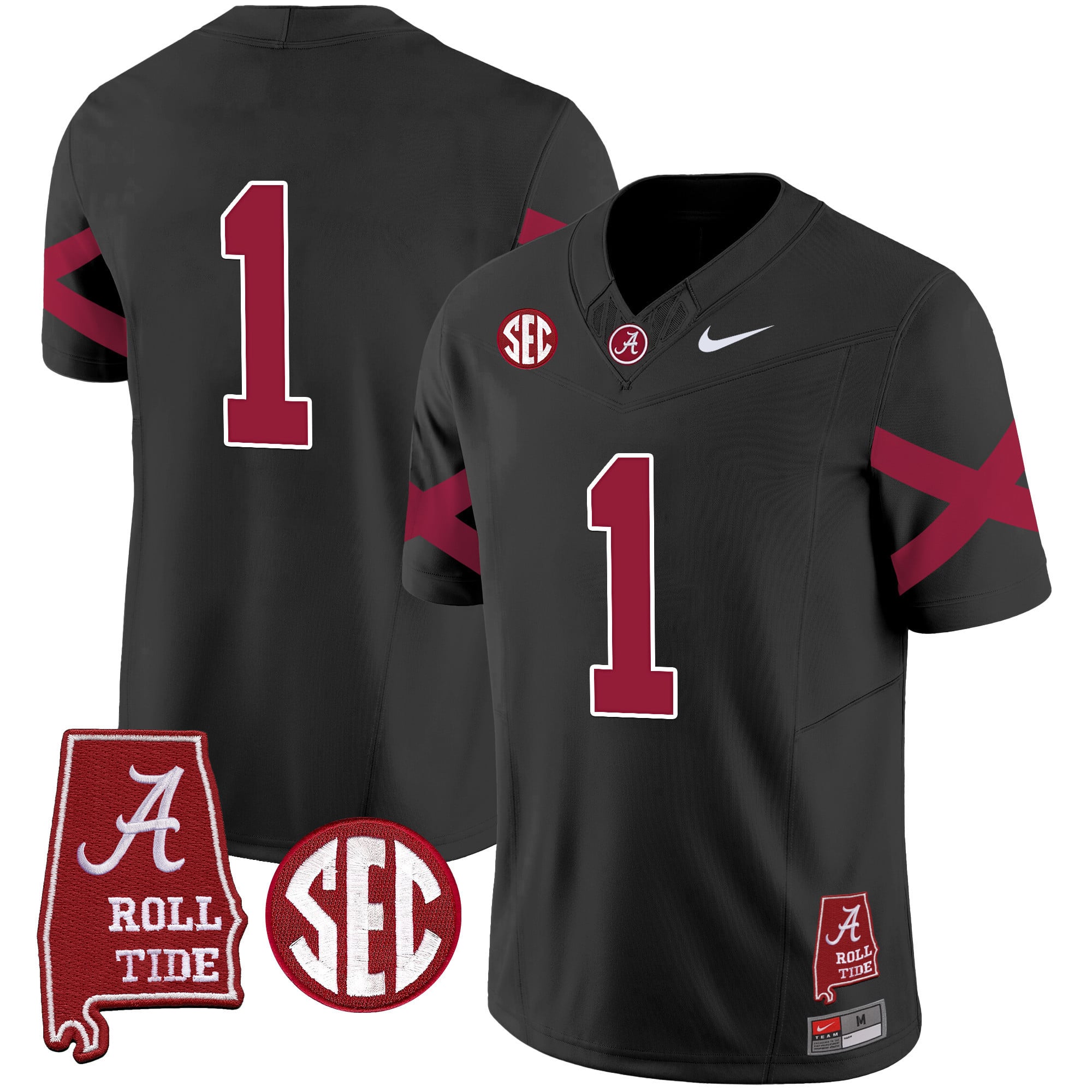 Men's Alabama Crimson Tide Vapor Limited Jersey V6 - Alabama Map - All Stitched