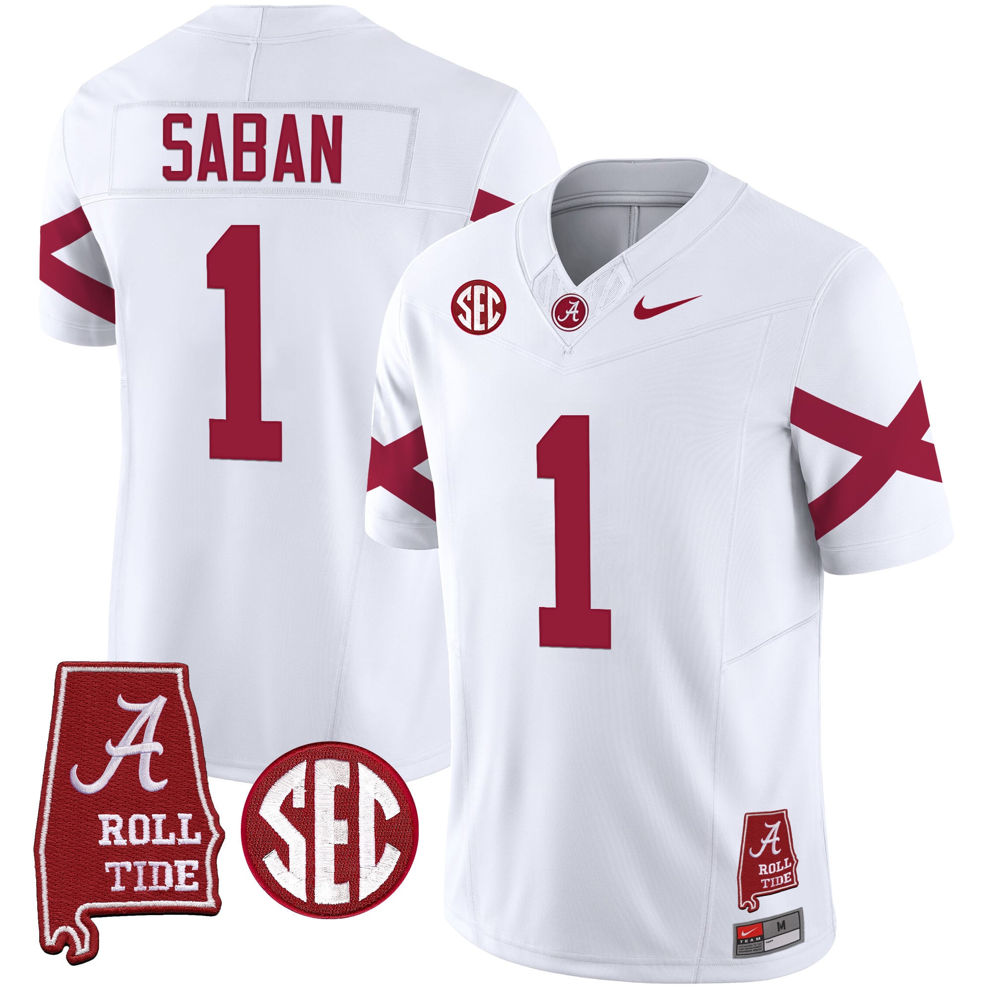 Men's Alabama Crimson Tide Vapor Limited Jersey V6 - Alabama Map - All Stitched