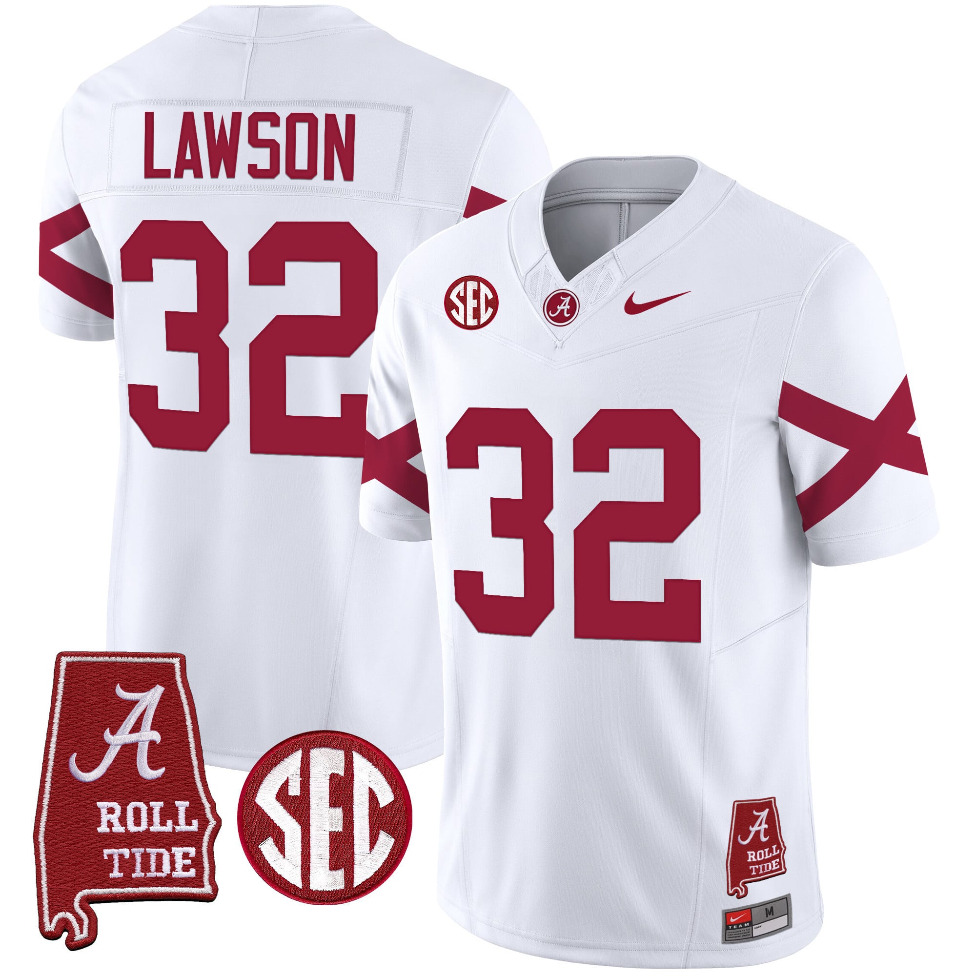 Men's Alabama Crimson Tide Vapor Limited Jersey V6 - Alabama Map - All Stitched