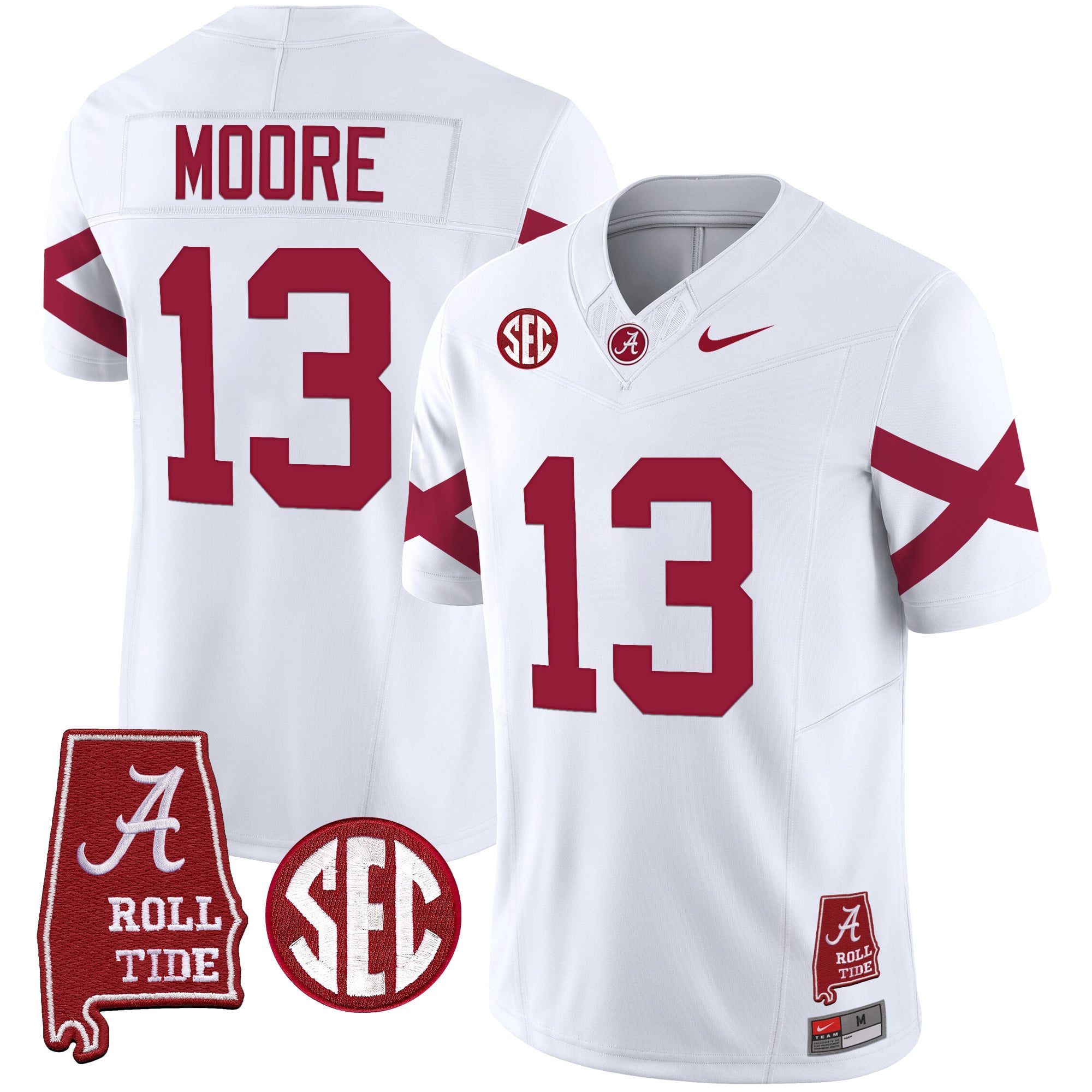Men's Alabama Crimson Tide Vapor Limited Jersey V6 - Alabama Map - All Stitched