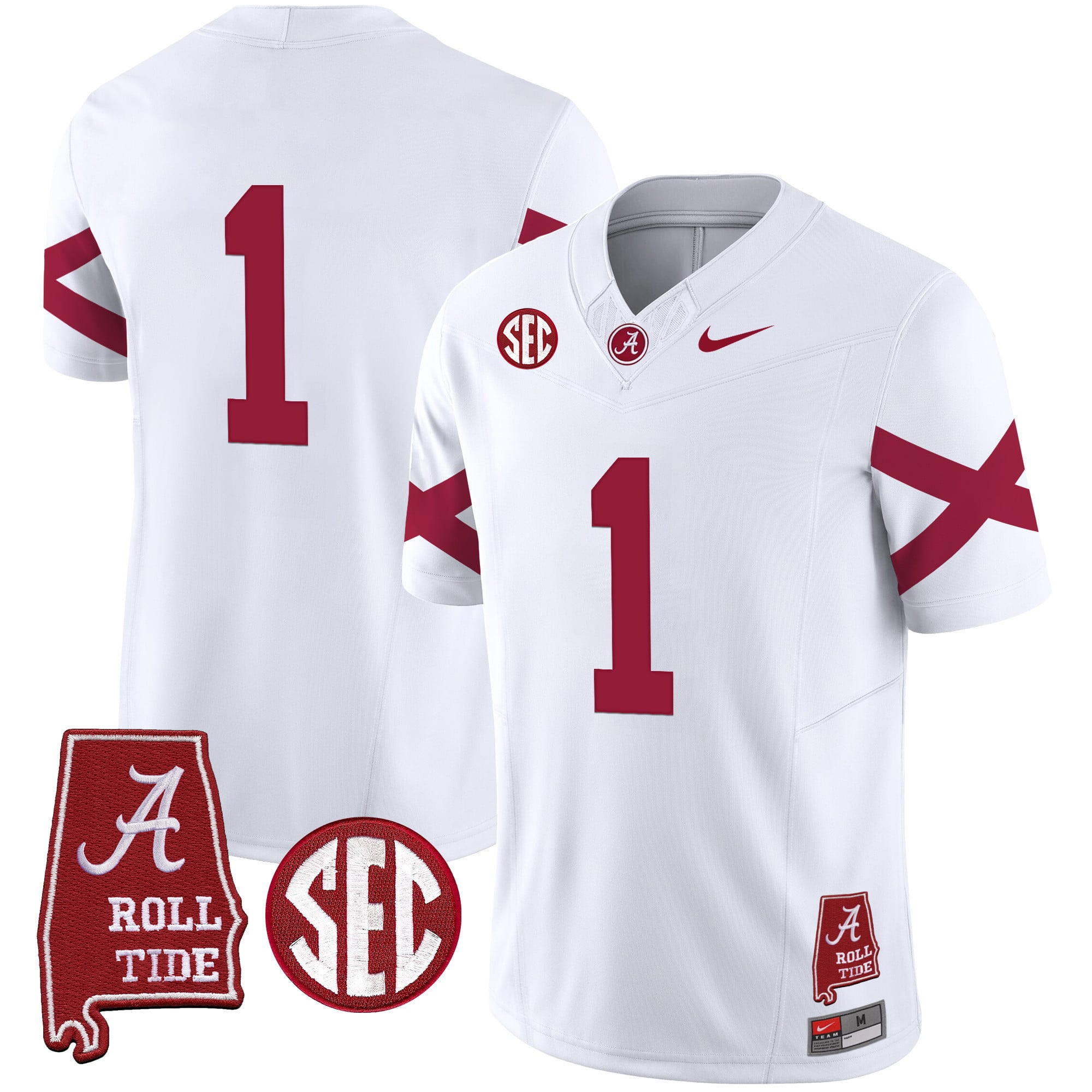 Men's Alabama Crimson Tide Vapor Limited Jersey V6 - Alabama Map - All Stitched