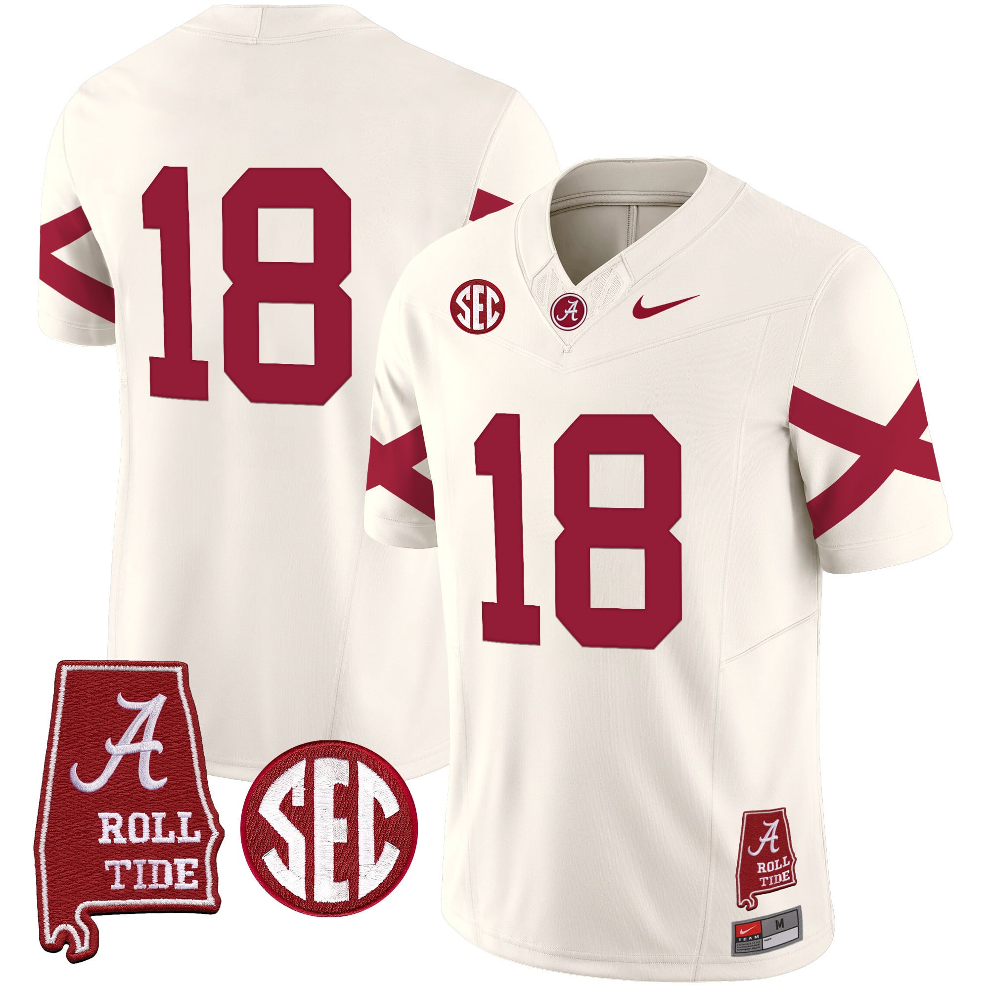 Men's Alabama Crimson Tide Vapor Limited Jersey V6 - Alabama Map - All Stitched