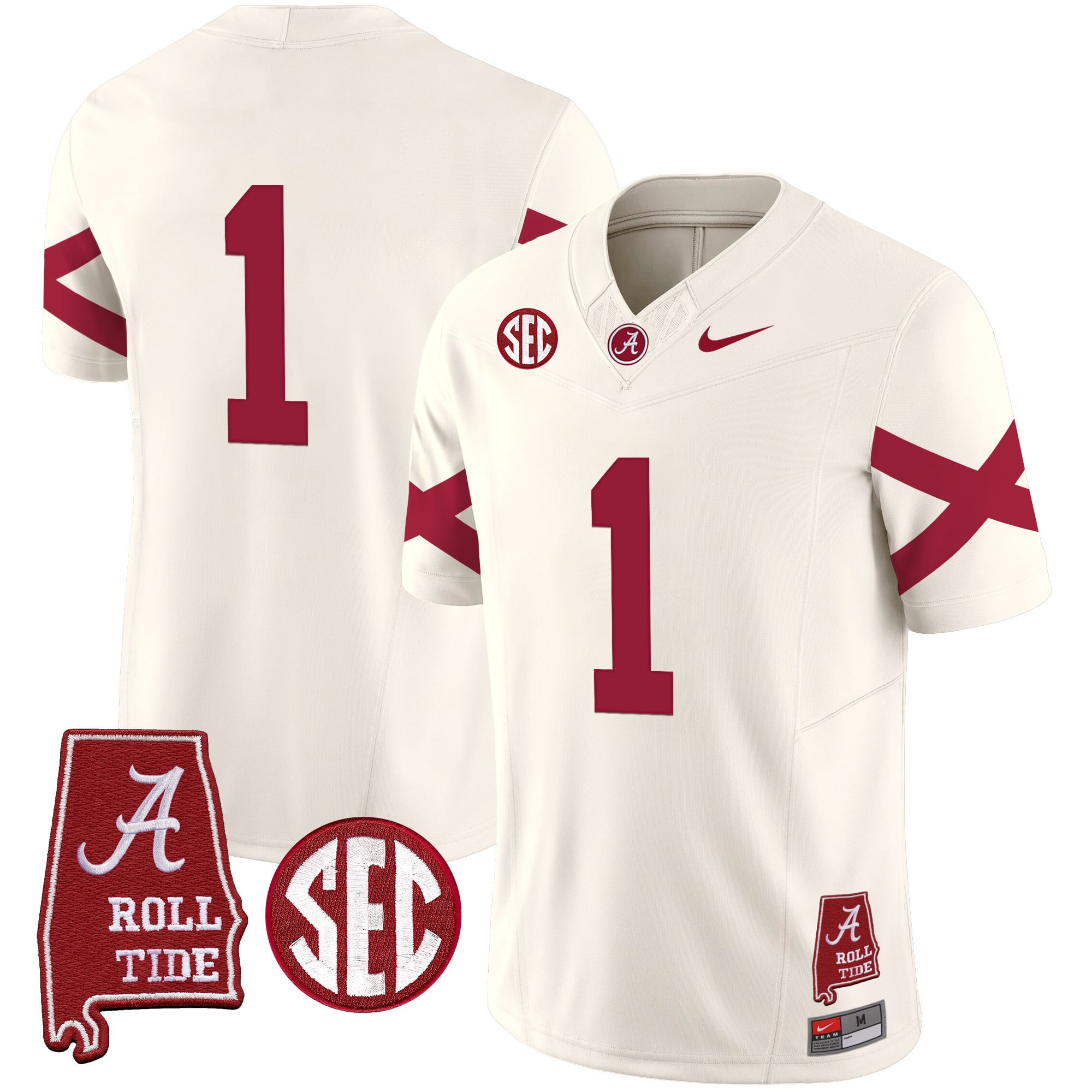 Men's Alabama Crimson Tide Vapor Limited Jersey V6 - Alabama Map - All Stitched