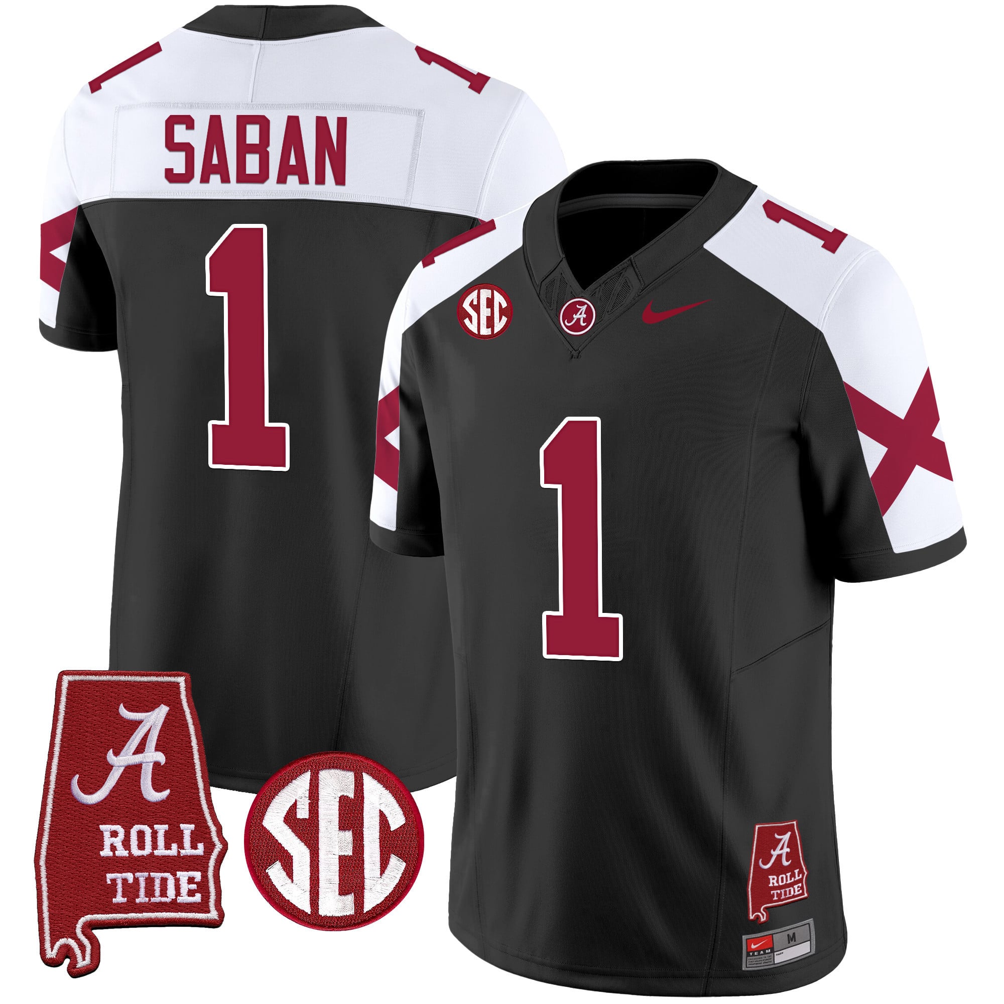 Men's Alabama Crimson Tide Vapor Limited Jersey V6 - Alabama Map - All Stitched