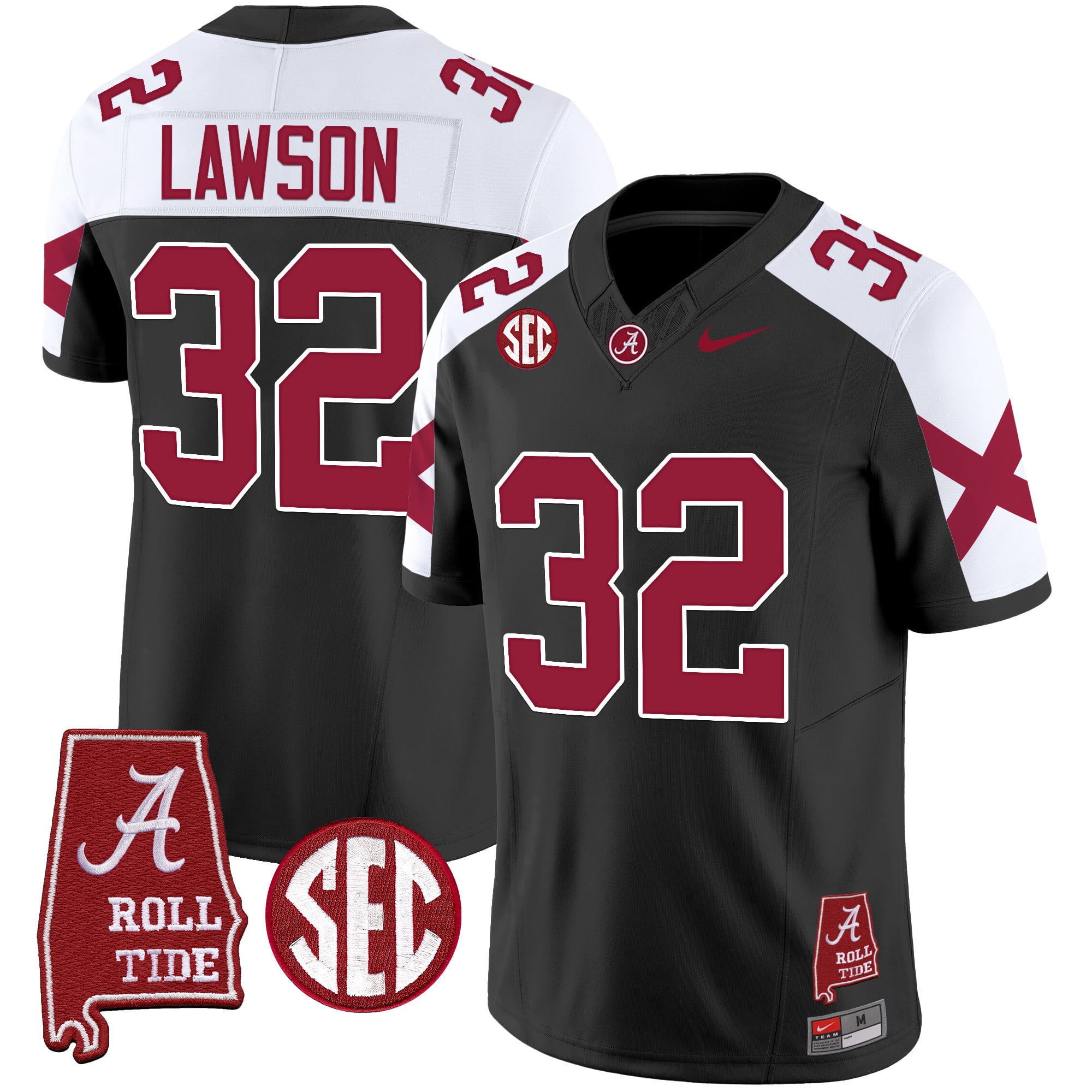 Men's Alabama Crimson Tide Vapor Limited Jersey V6 - Alabama Map - All Stitched