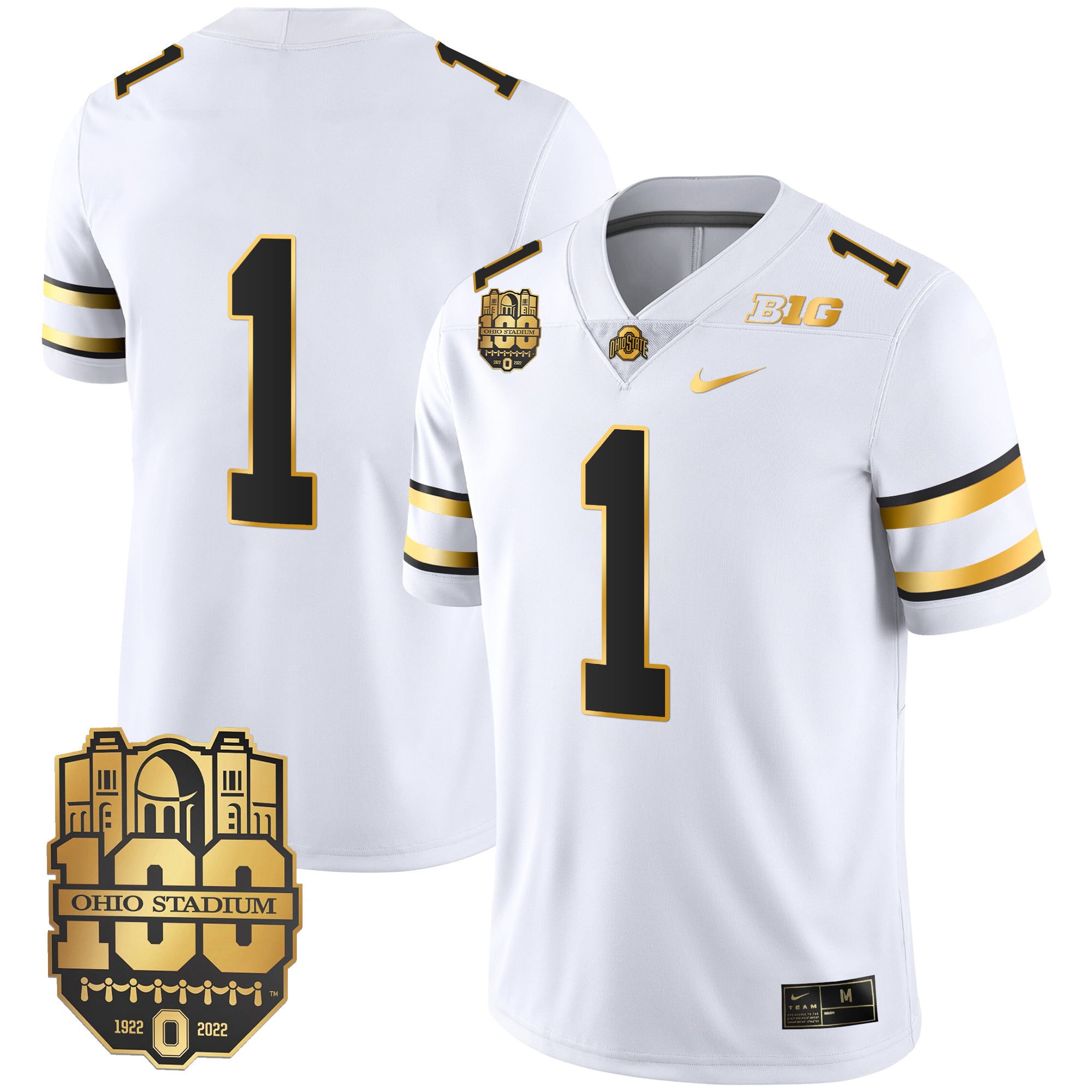 Men's Ohio State Buckeyes Gold Jersey - All Stitched