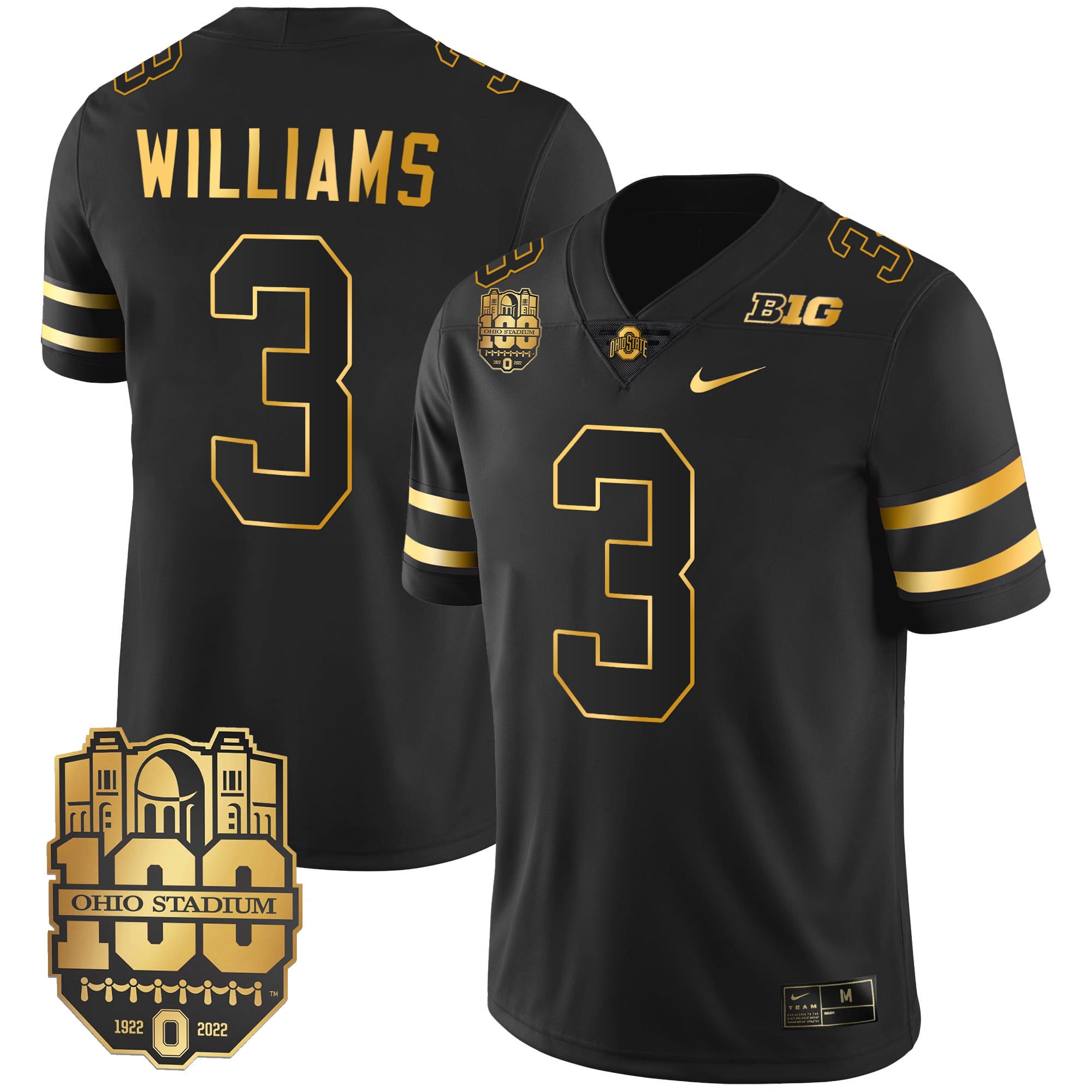 Men's Ohio State Buckeyes Gold Jersey - All Stitched