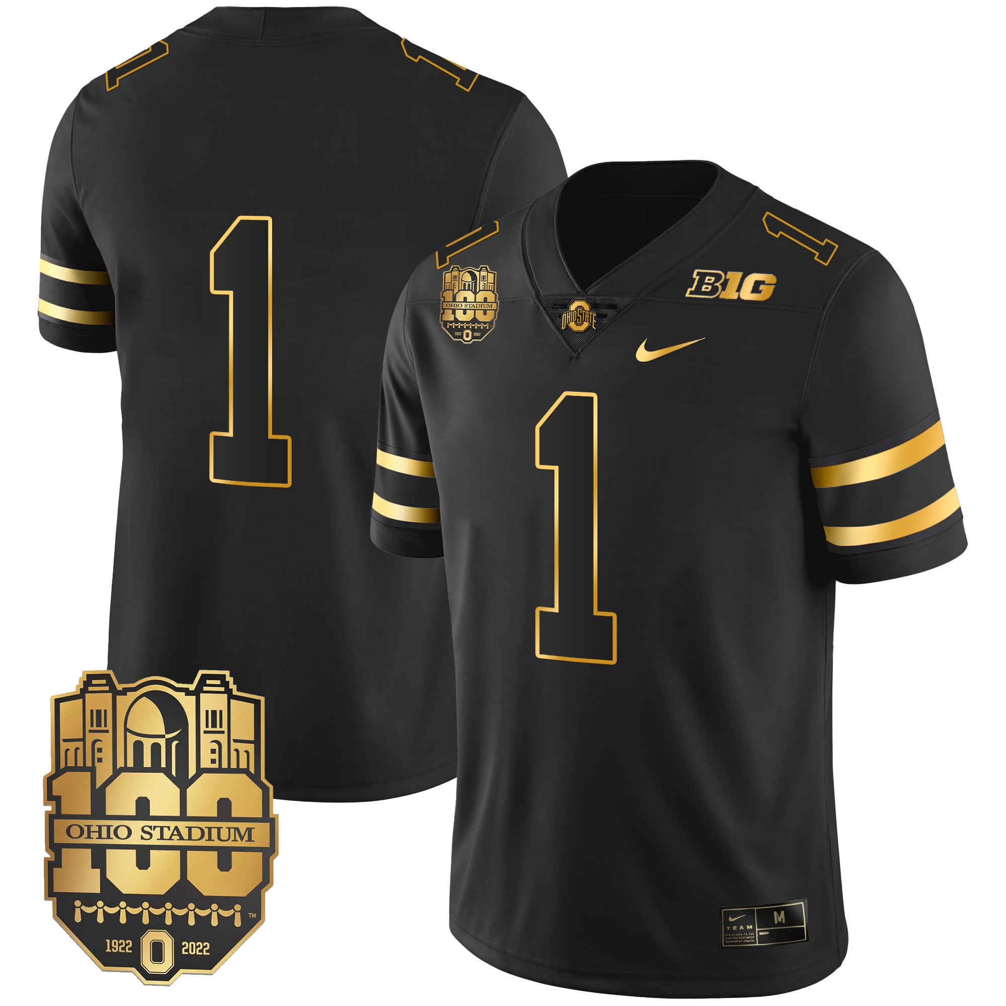 Men's Ohio State Buckeyes Gold Jersey - All Stitched