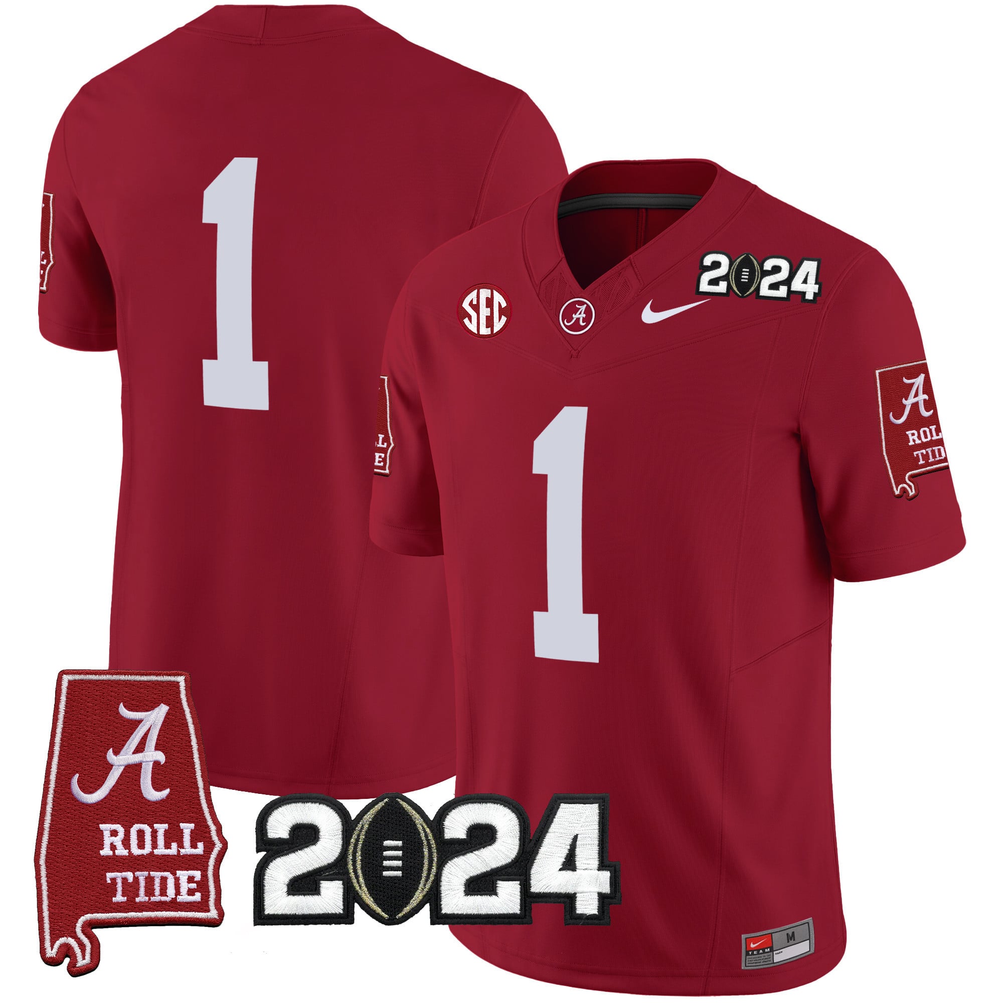 Men's Alabama Crimson Tide 2024 Vapor Limited Jersey - All Stitched