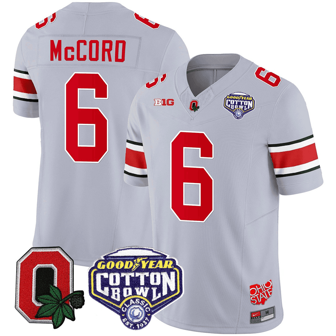 Men's Ohio State Buckeyes Good Year Cotton Bowl Patch Jersey - All Stitched