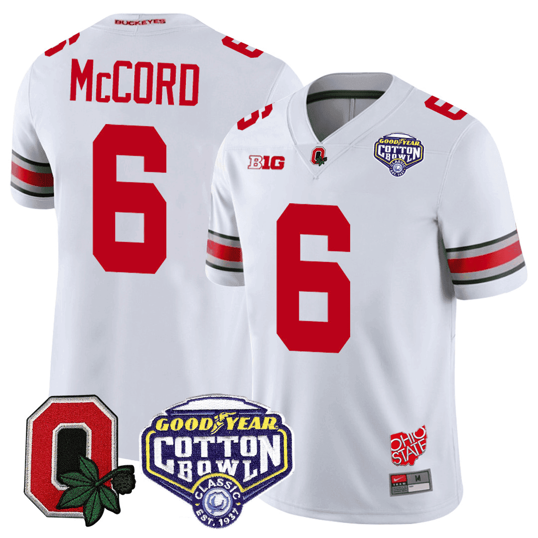 Men's Ohio State Buckeyes Good Year Cotton Bowl Patch Jersey - All Stitched