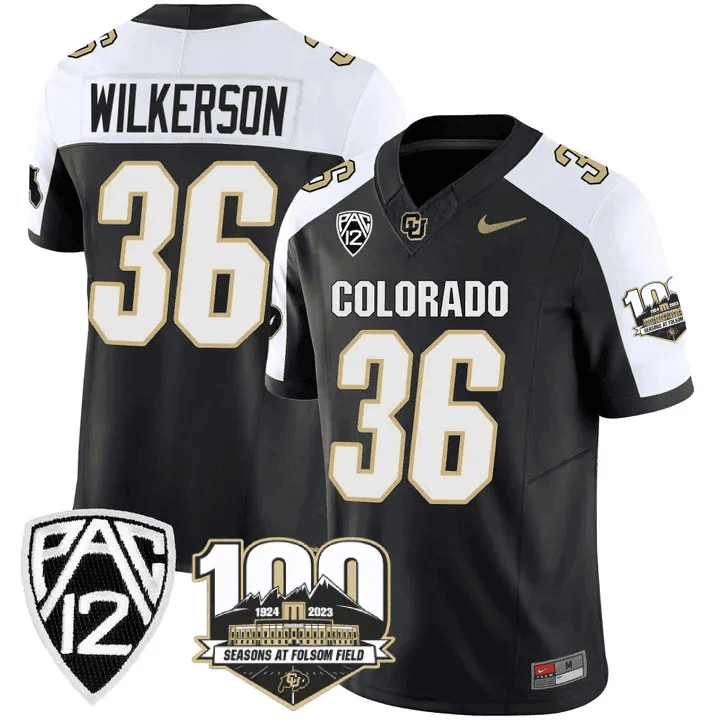 Men's Colorado Buffaloes 100th Seasons At Folsom Field Patch Vapor Limited Jersey V2 ?All Stitched