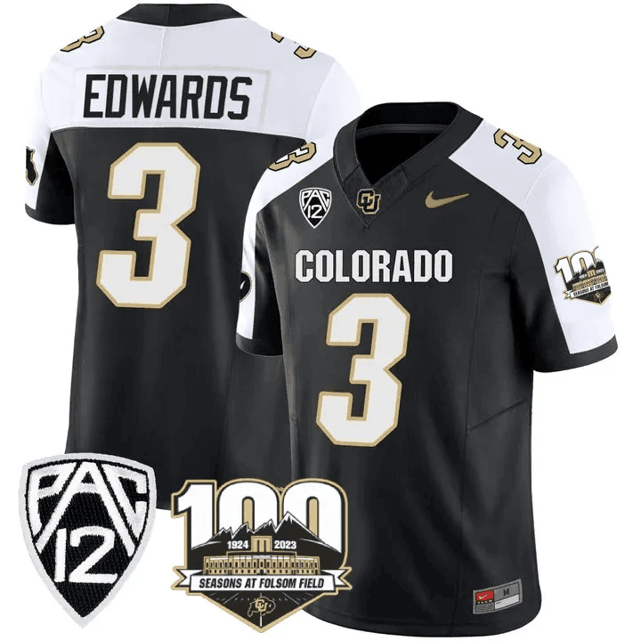 Men's Colorado Buffaloes 100th Seasons At Folsom Field Patch Vapor Limited Jersey V2 ?All Stitched