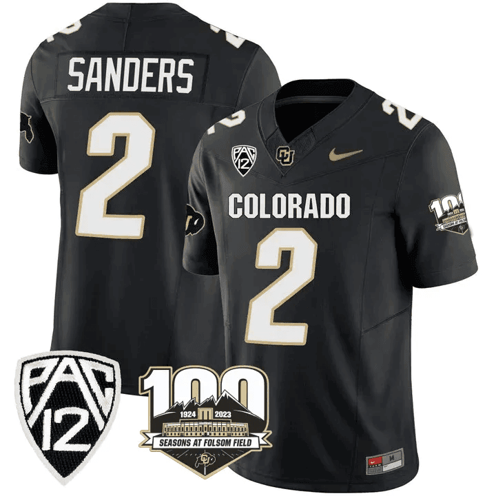 Men's Colorado Buffaloes 100th Seasons At Folsom Field Patch Vapor Limited Jersey V2 ?All Stitched