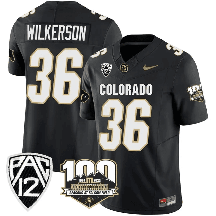 Men's Colorado Buffaloes 100th Seasons At Folsom Field Patch Vapor Limited Jersey V2 ?All Stitched