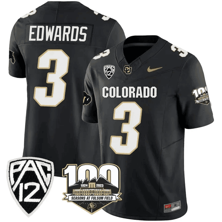 Men's Colorado Buffaloes 100th Seasons At Folsom Field Patch Vapor Limited Jersey V2 ?All Stitched