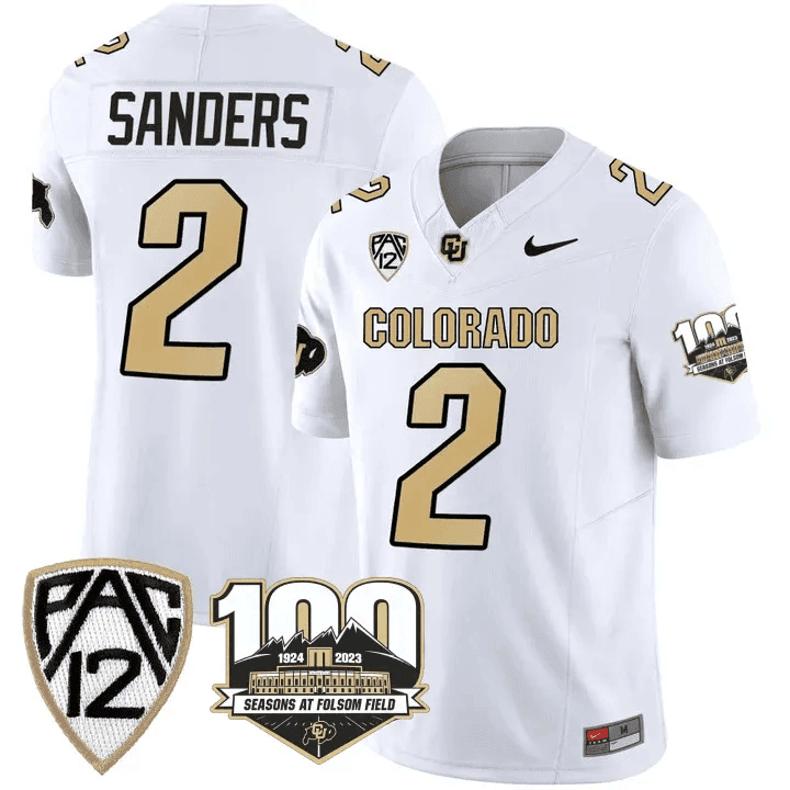 Men's Colorado Buffaloes 100th Seasons At Folsom Field Patch Vapor Limited Jersey V2 ?All Stitched