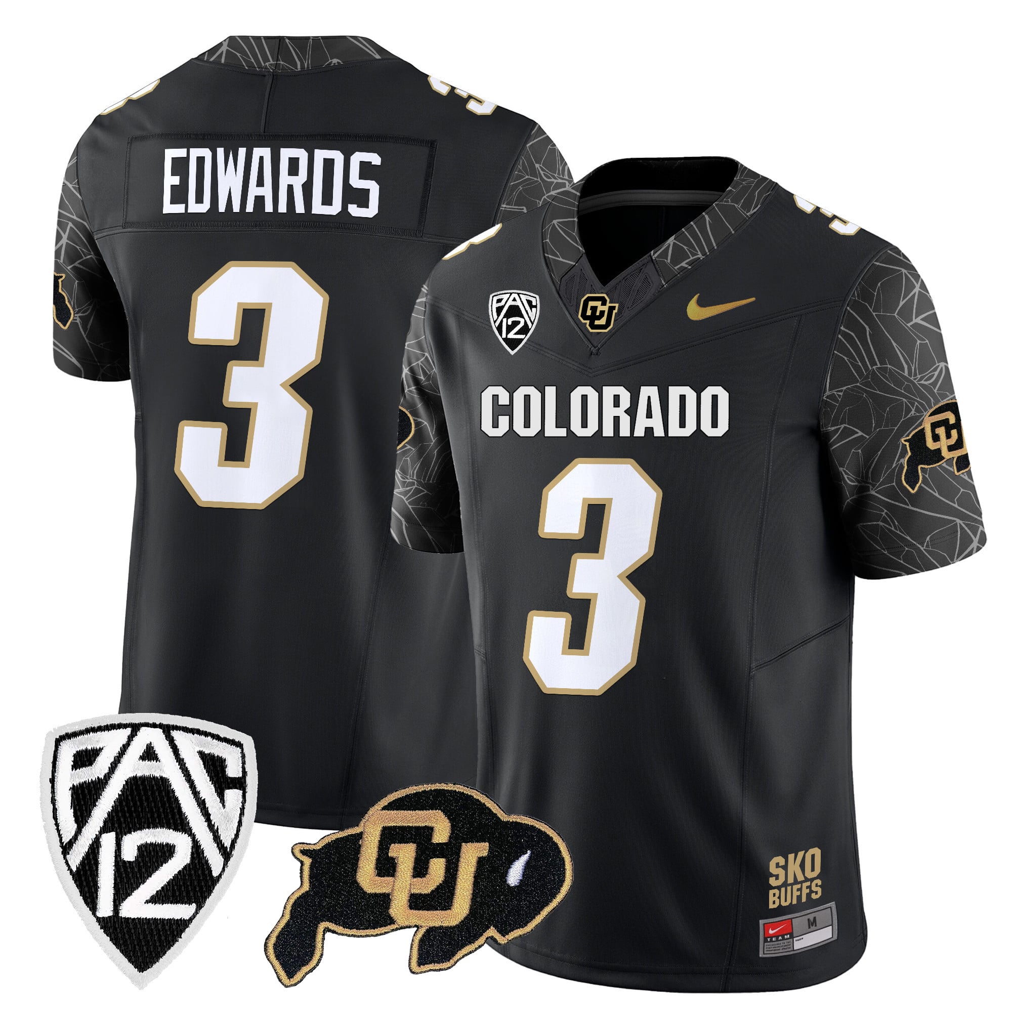 Men's Colorado Buffaloes Rocky Style Vapor Limited Jersey - All Stitched
