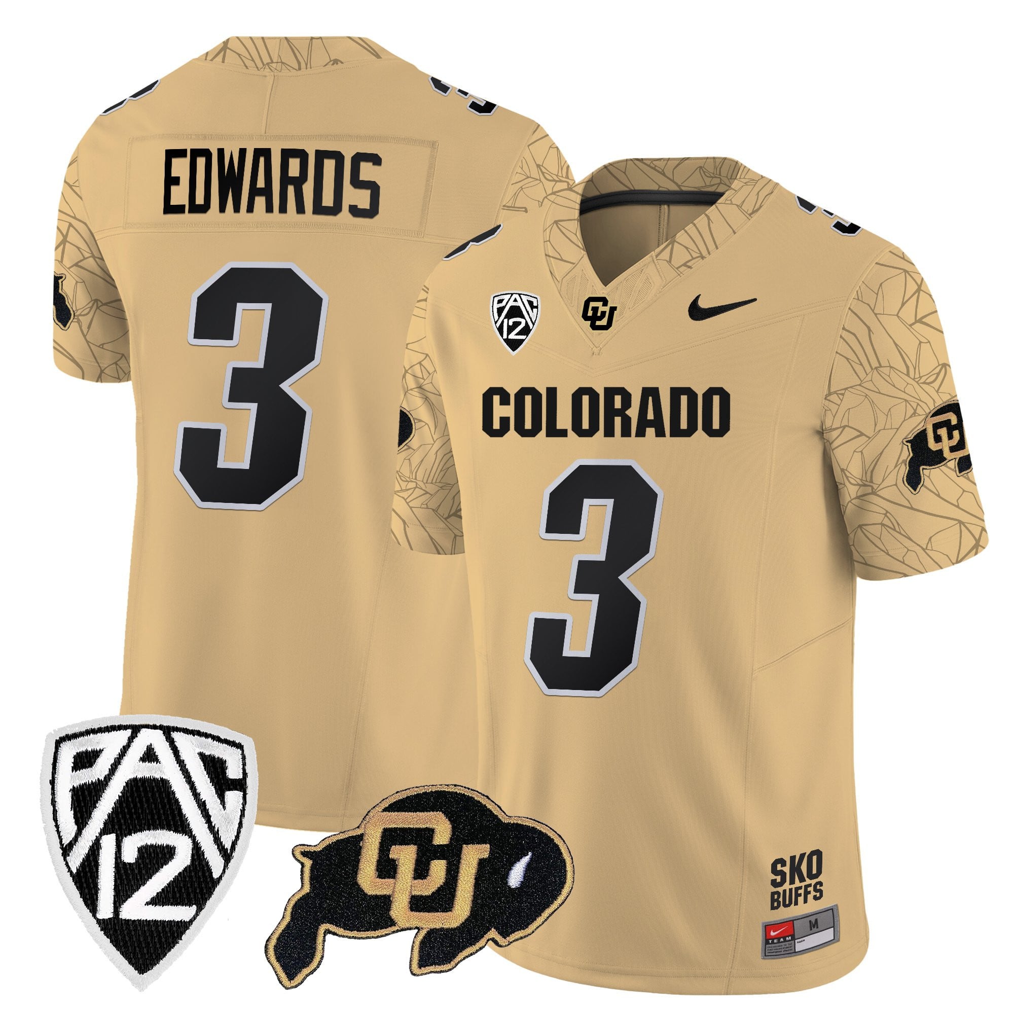 Men's Colorado Buffaloes Rocky Style Vapor Limited Jersey - All Stitched