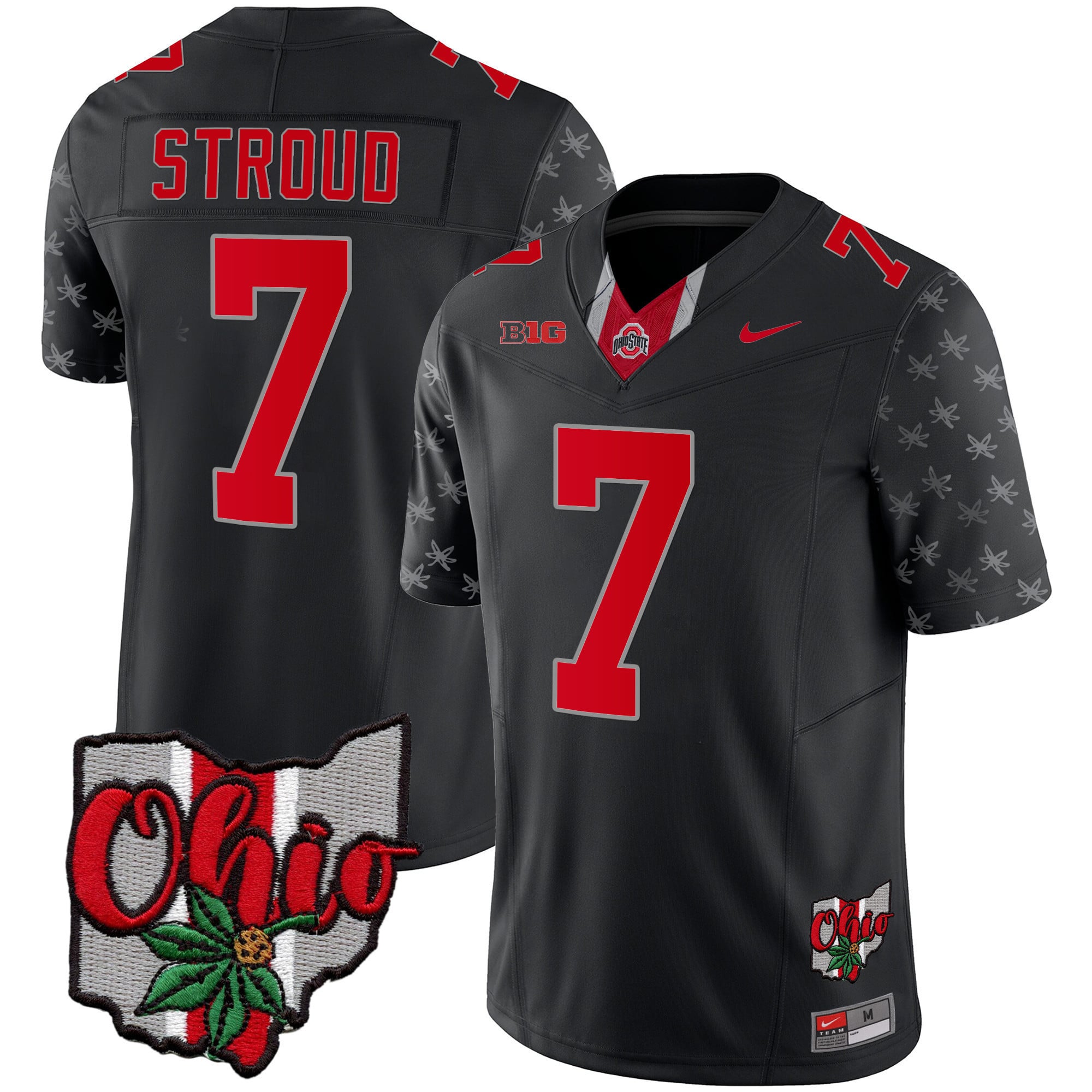 Men's Ohio State Buckeyes 2023 Gray Alternate Jersey V2 - Stitched