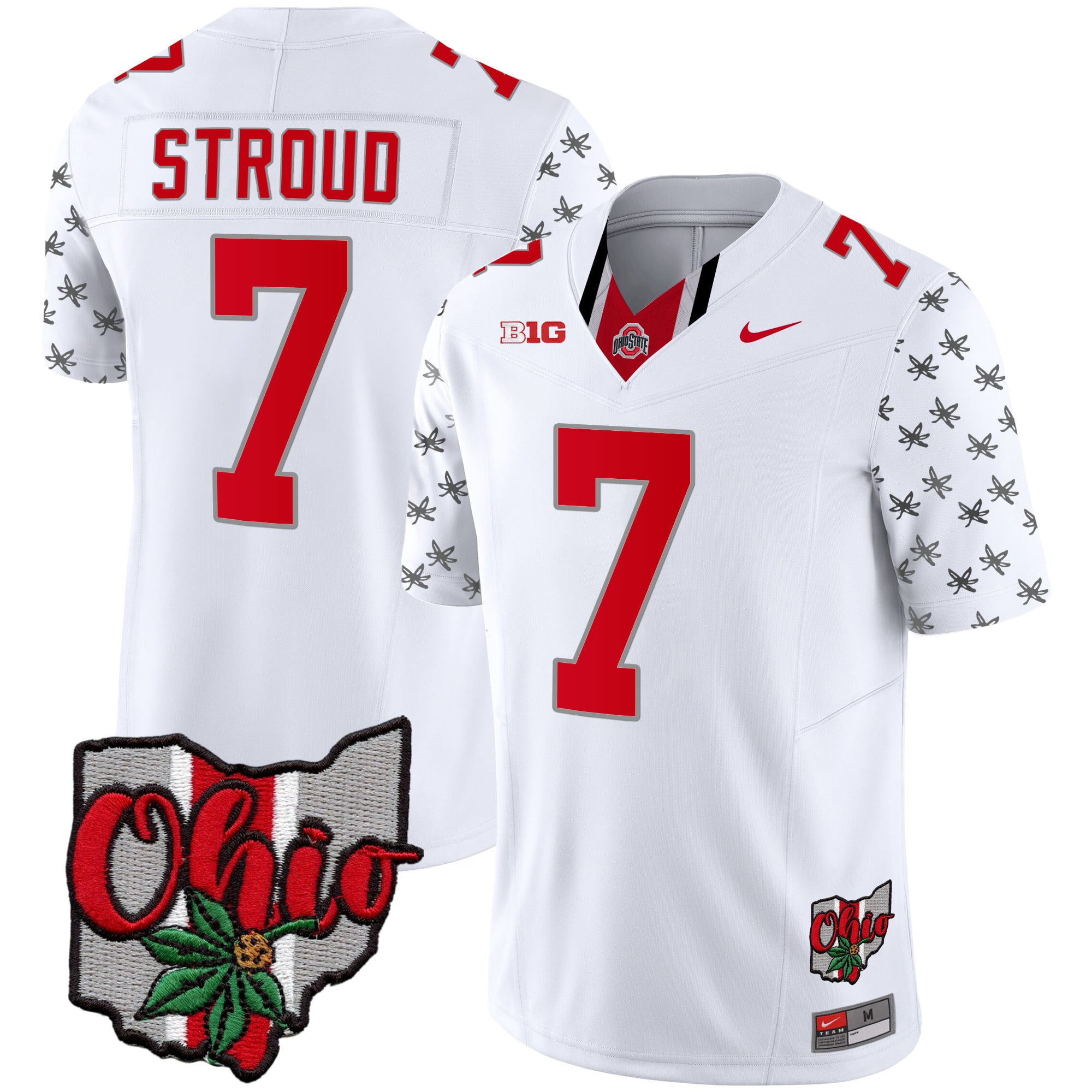 Men's Ohio State Buckeyes 2023 Gray Alternate Jersey V2 - Stitched