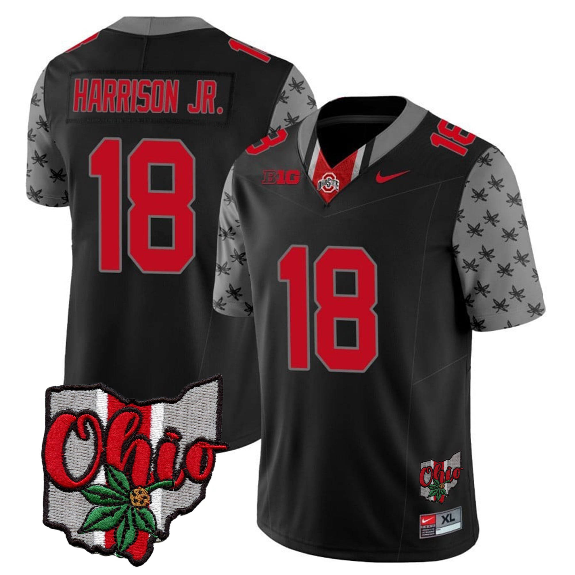 Men's Ohio State Buckeyes 2023 Gray Alternate Jersey V2 - Stitched
