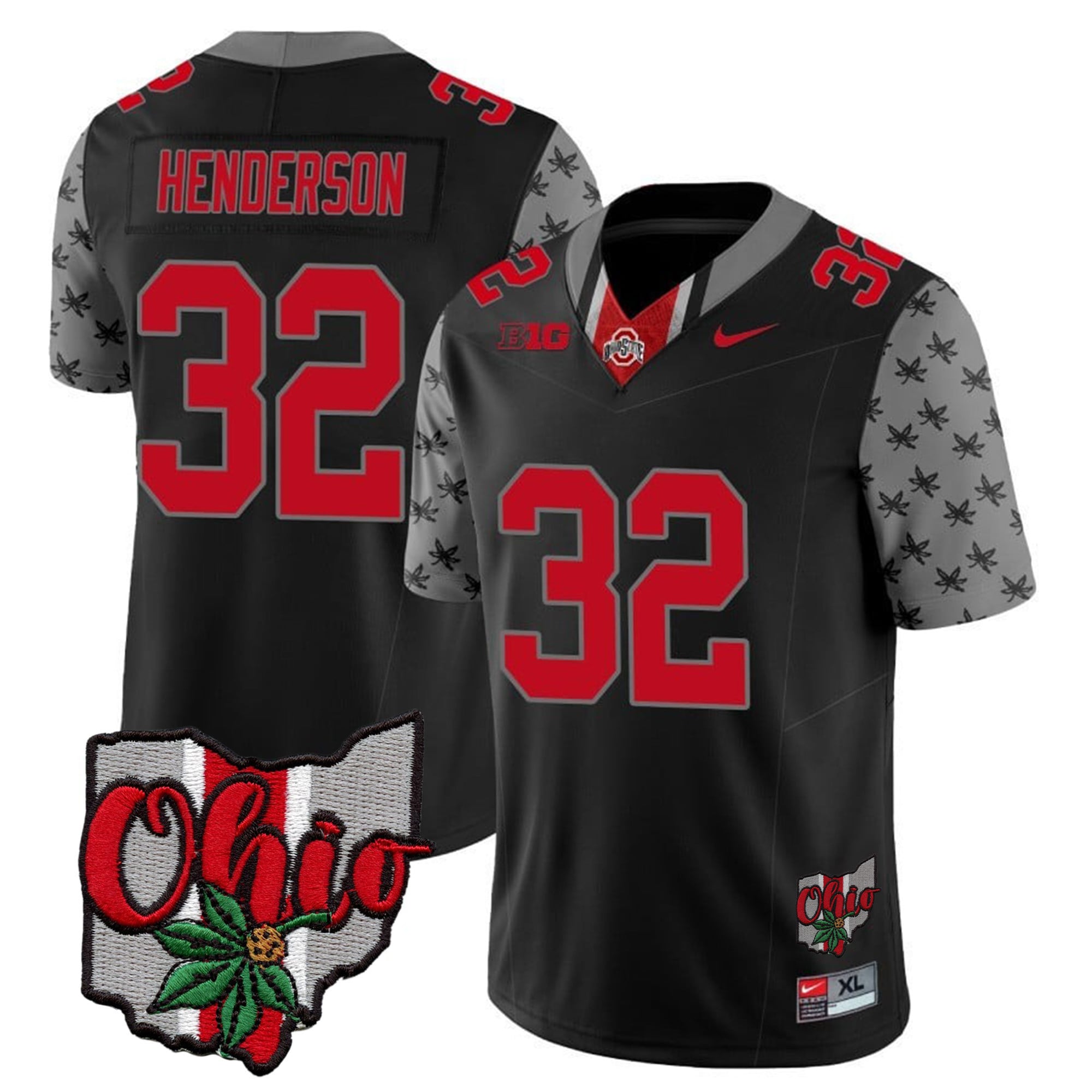 Men's Ohio State Buckeyes 2023 Gray Alternate Jersey V2 - Stitched
