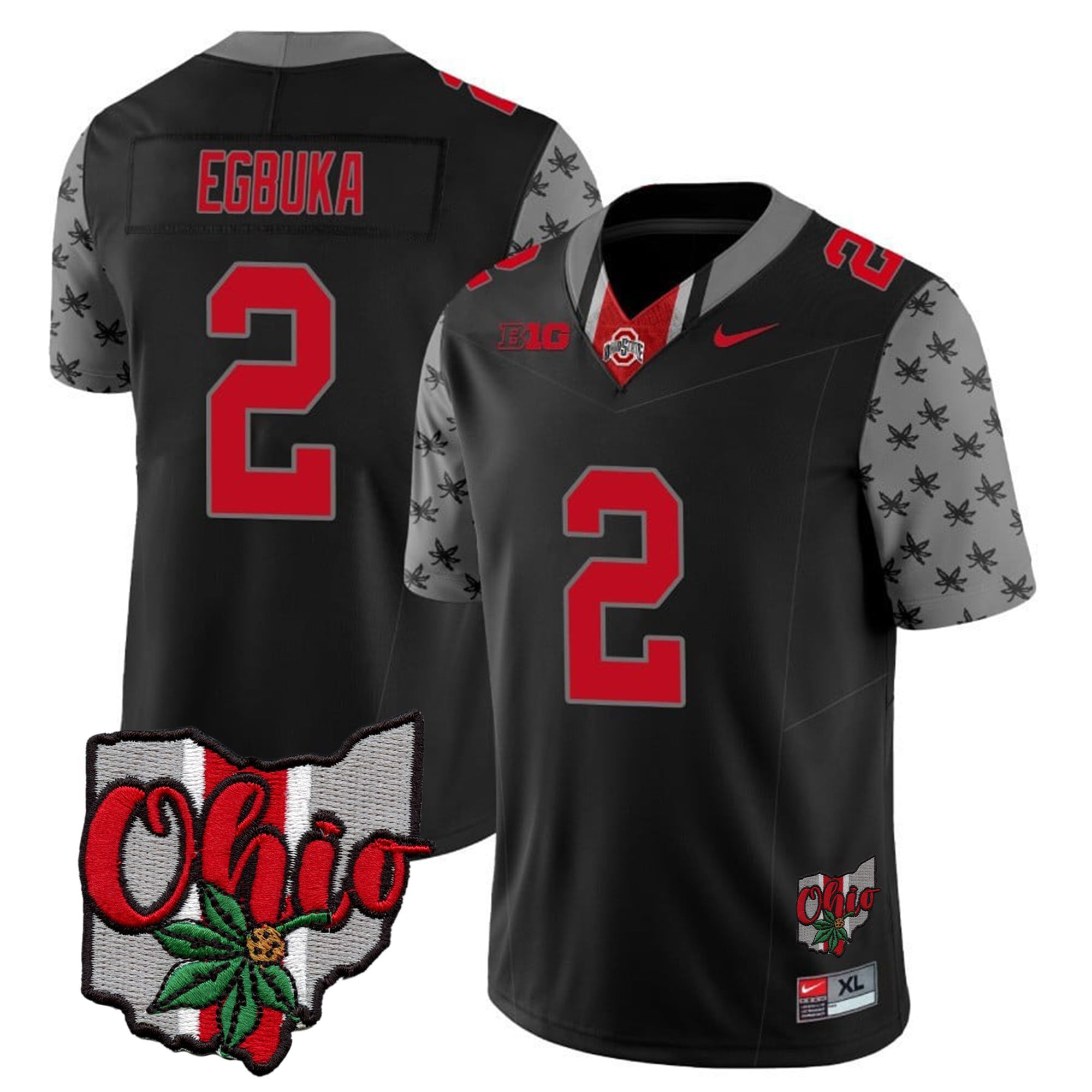 Men's Ohio State Buckeyes 2023 Gray Alternate Jersey V2 - Stitched