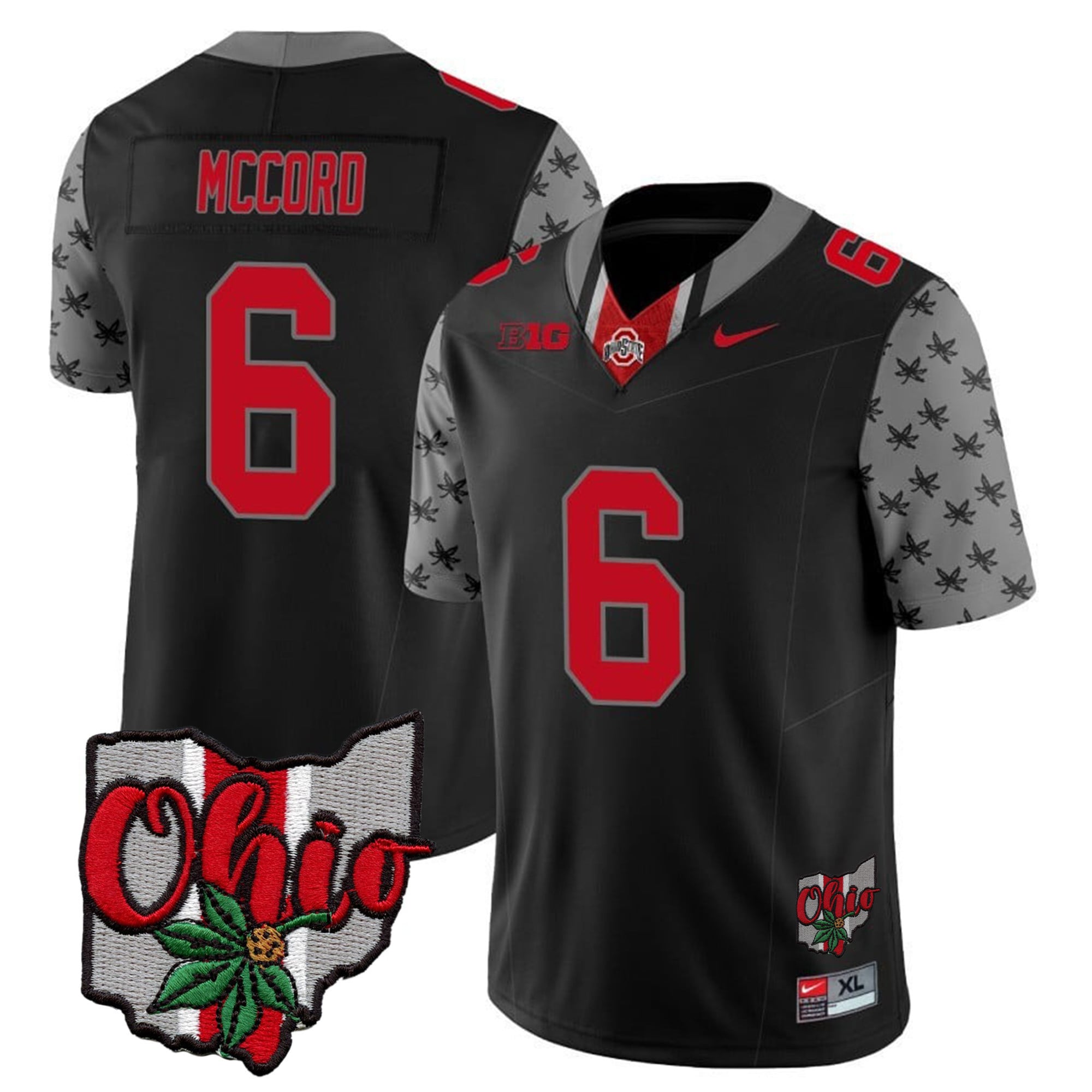 Men's Ohio State Buckeyes 2023 Gray Alternate Jersey V2 - Stitched