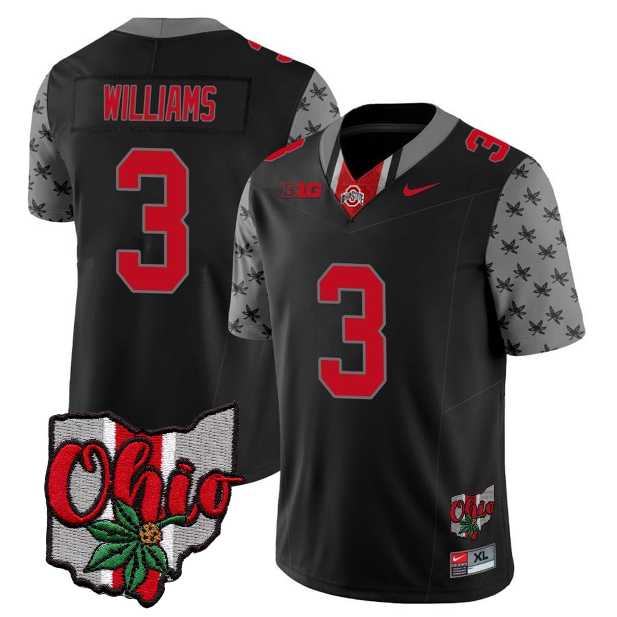 Men's Ohio State Buckeyes 2023 Gray Alternate Jersey V2 - Stitched