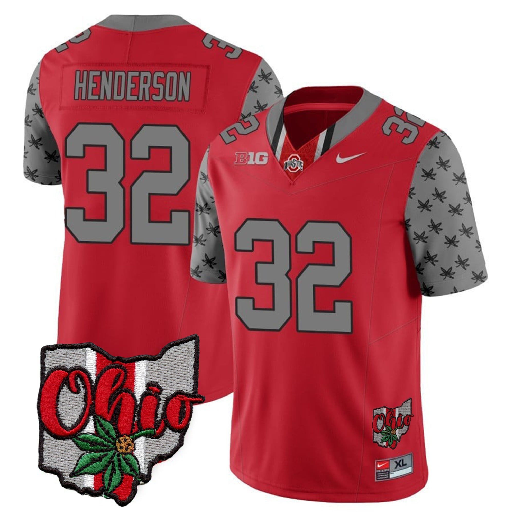 Men's Ohio State Buckeyes 2023 Gray Alternate Jersey V2 - Stitched