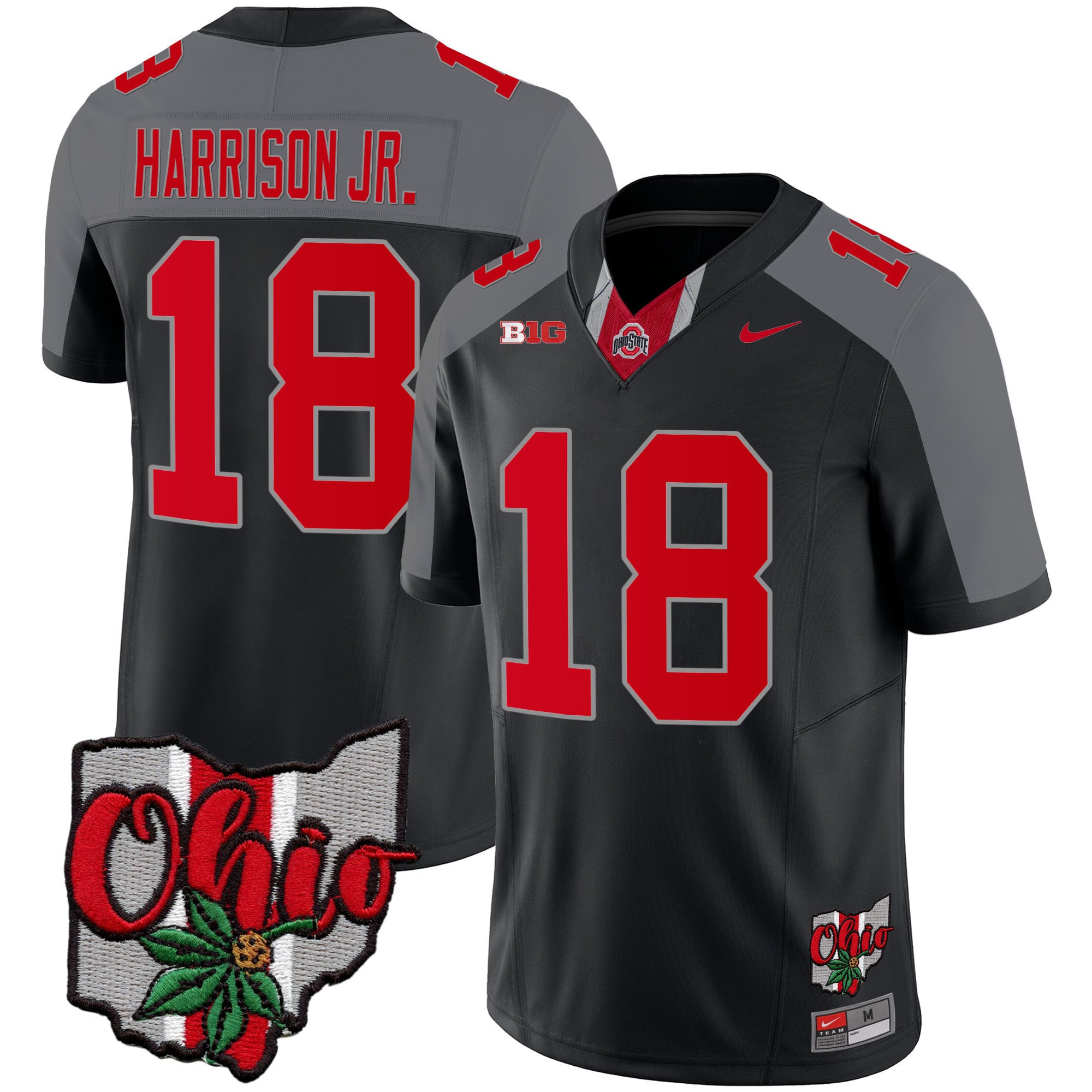 Men's Ohio State Buckeyes 2023 Gray Alternate Jersey V2 - Stitched