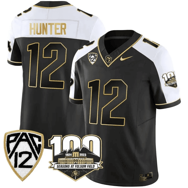 Men's Colorado Buffaloes 100th Seasons At Folsom Field Patch Vapor Gold Jersey V2 ?All Stitched