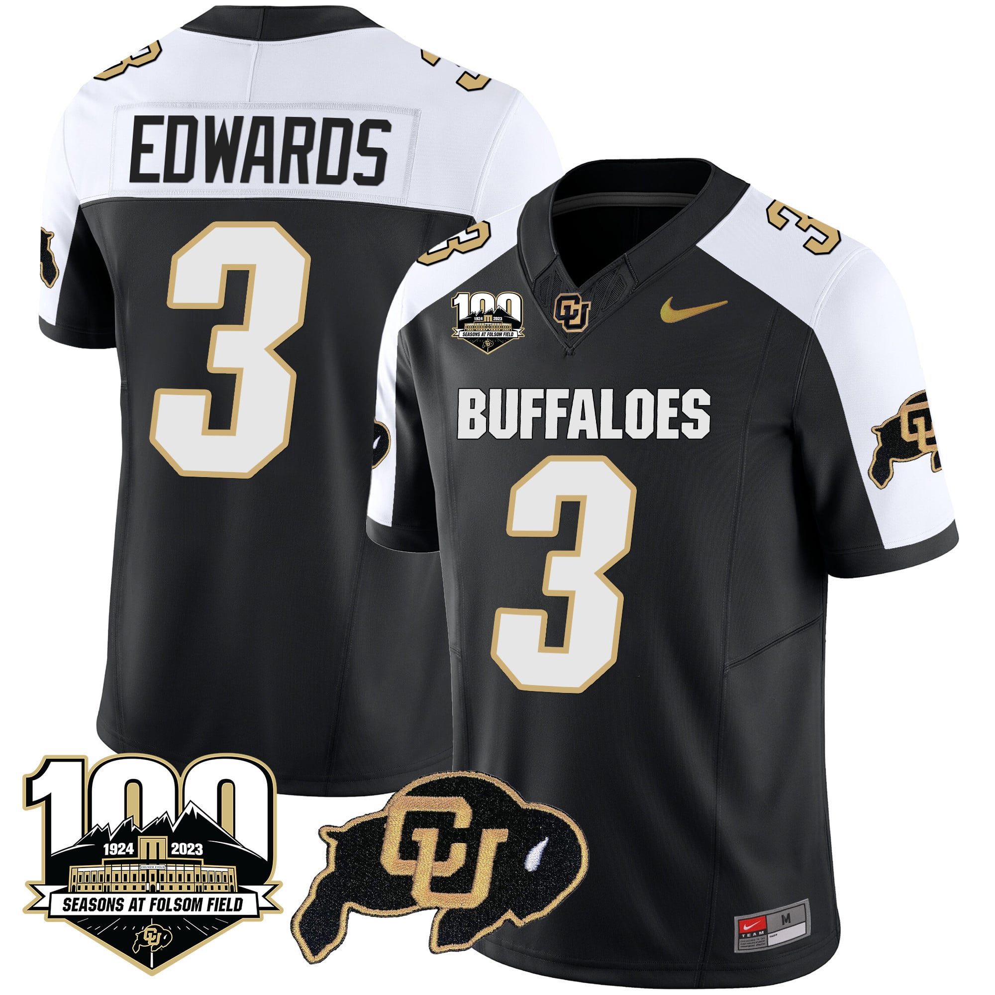 Men's Colorado Buffaloes 100 Seasons Patch Vapor Limited Jersey - All Stitched