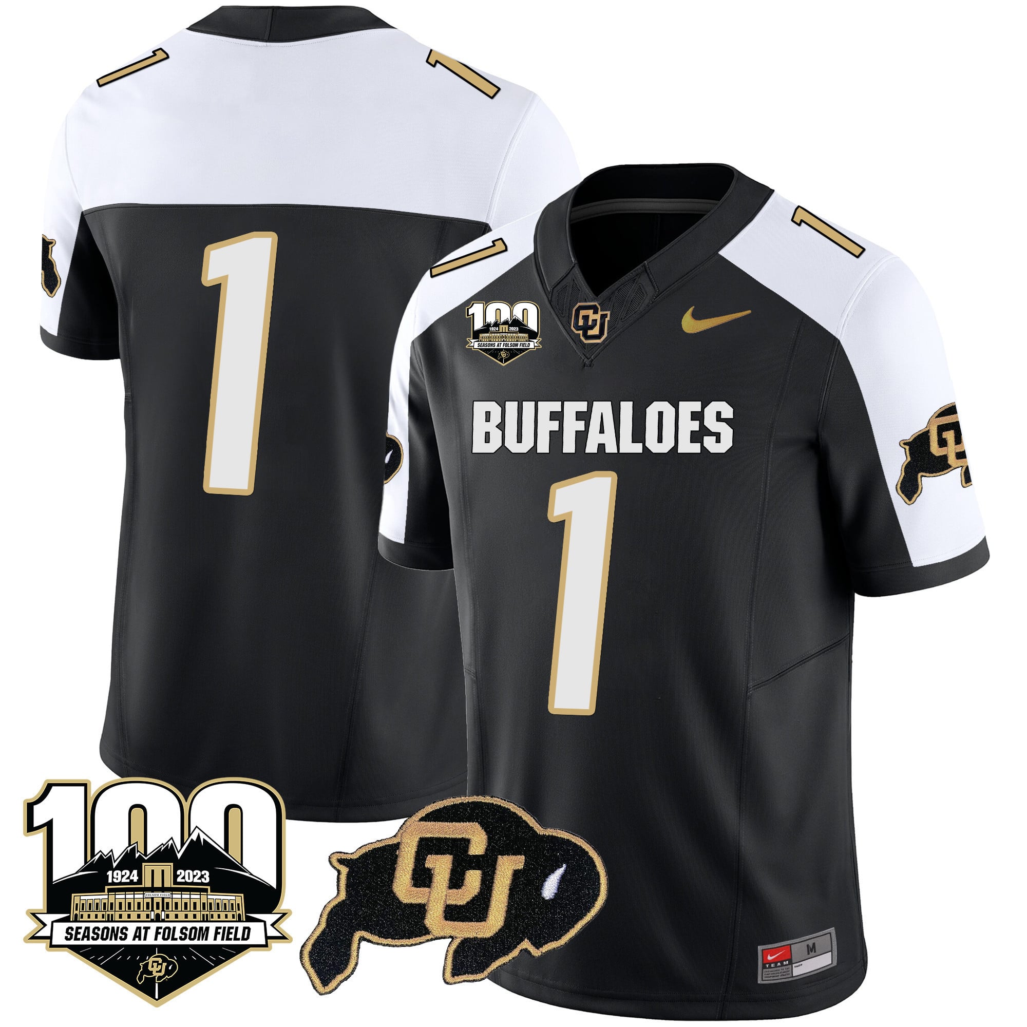 Men's Colorado Buffaloes 100 Seasons Patch Vapor Limited Jersey - All Stitched