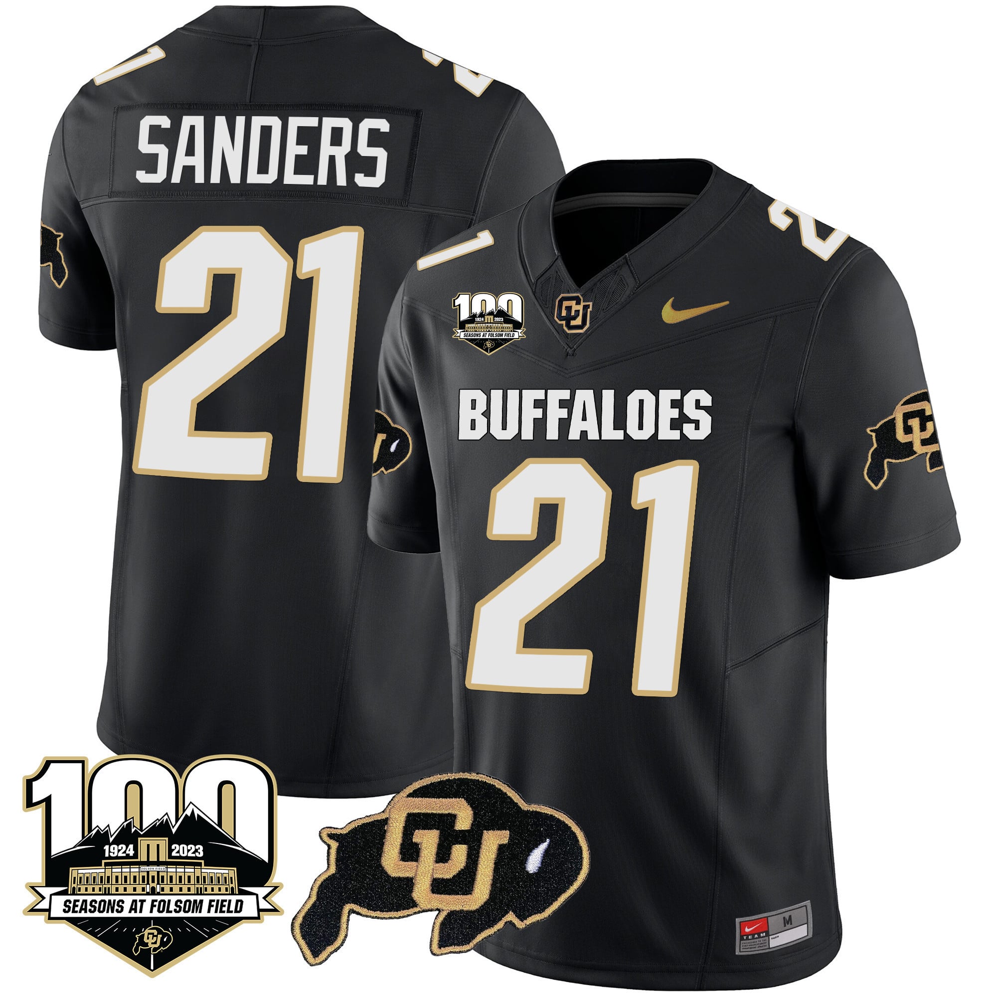 Men's Colorado Buffaloes 100 Seasons Patch Vapor Limited Jersey - All Stitched