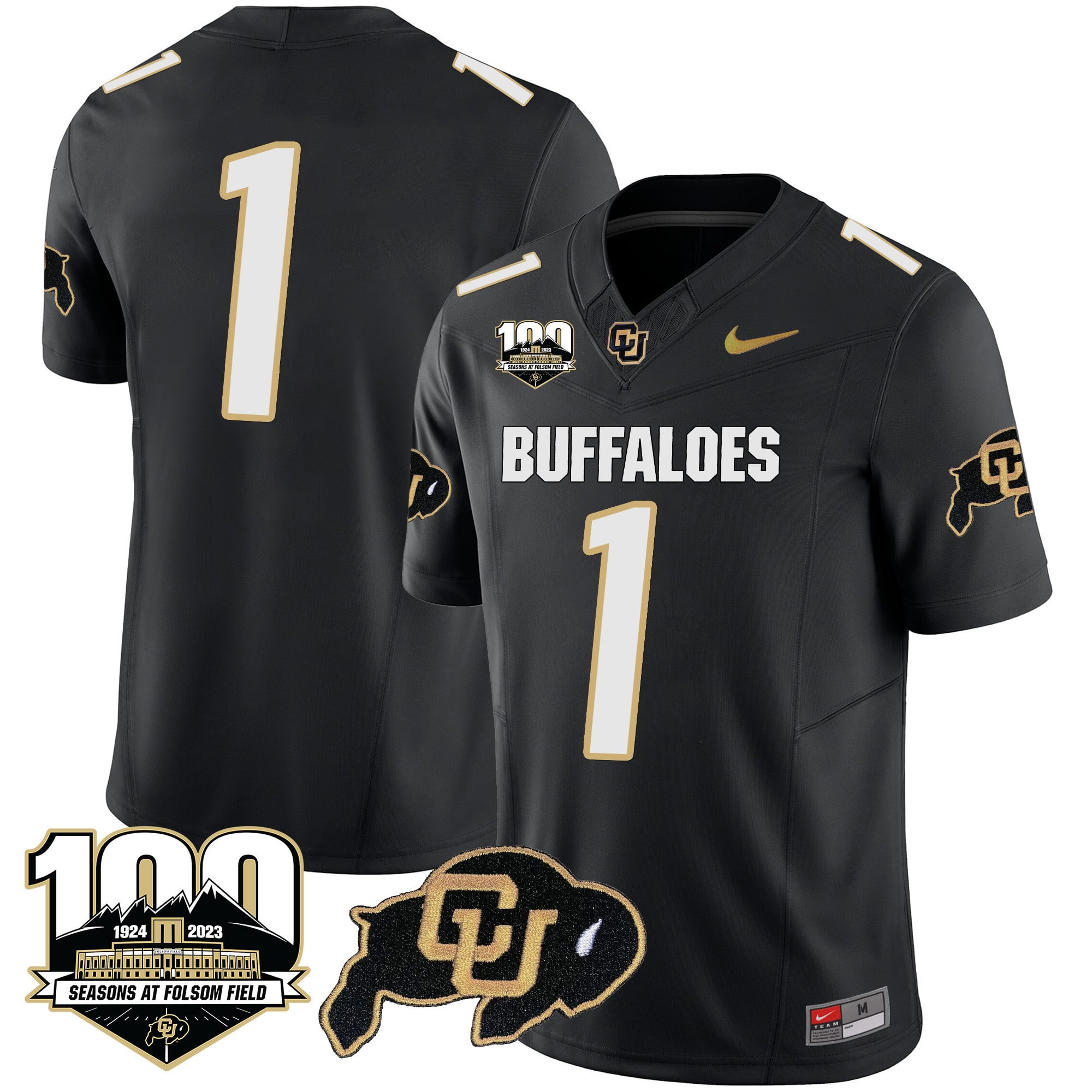 Men's Colorado Buffaloes 100 Seasons Patch Vapor Limited Jersey - All Stitched
